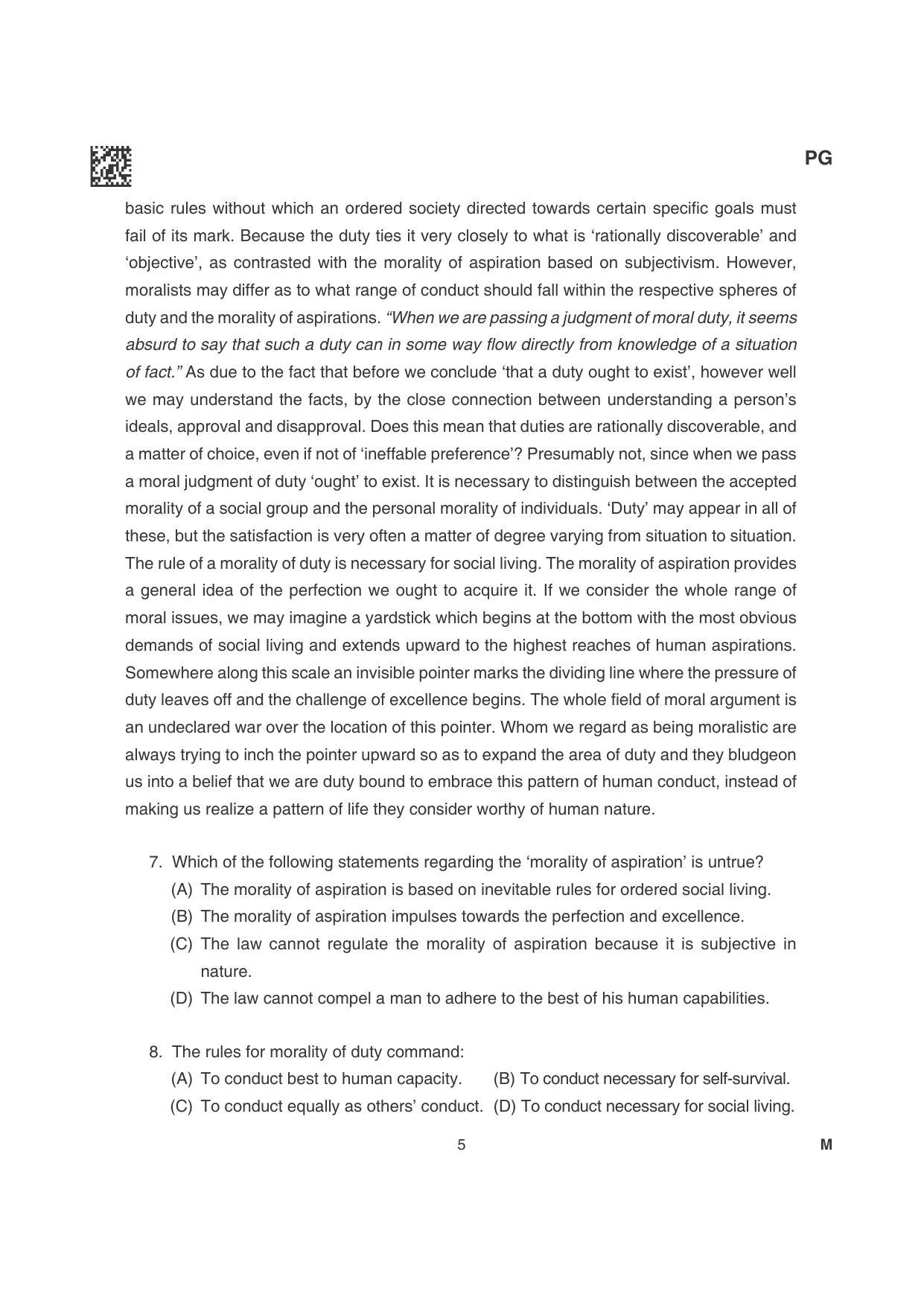CLAT 2022 PG Question Papers - Page 5