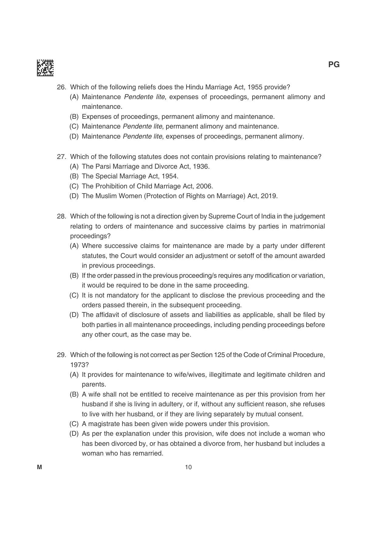 CLAT 2022 PG Question Papers - Page 10