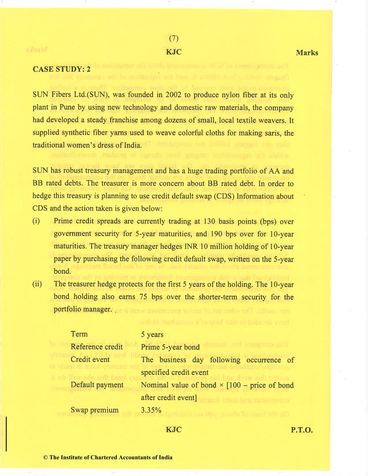 CA Final Nov 2020 Question Paper - Paper 6A – Risk Management - Page 7