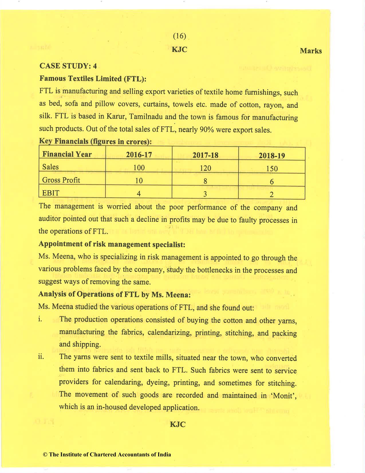 CA Final Nov 2020 Question Paper - Paper 6A – Risk Management - Page 16