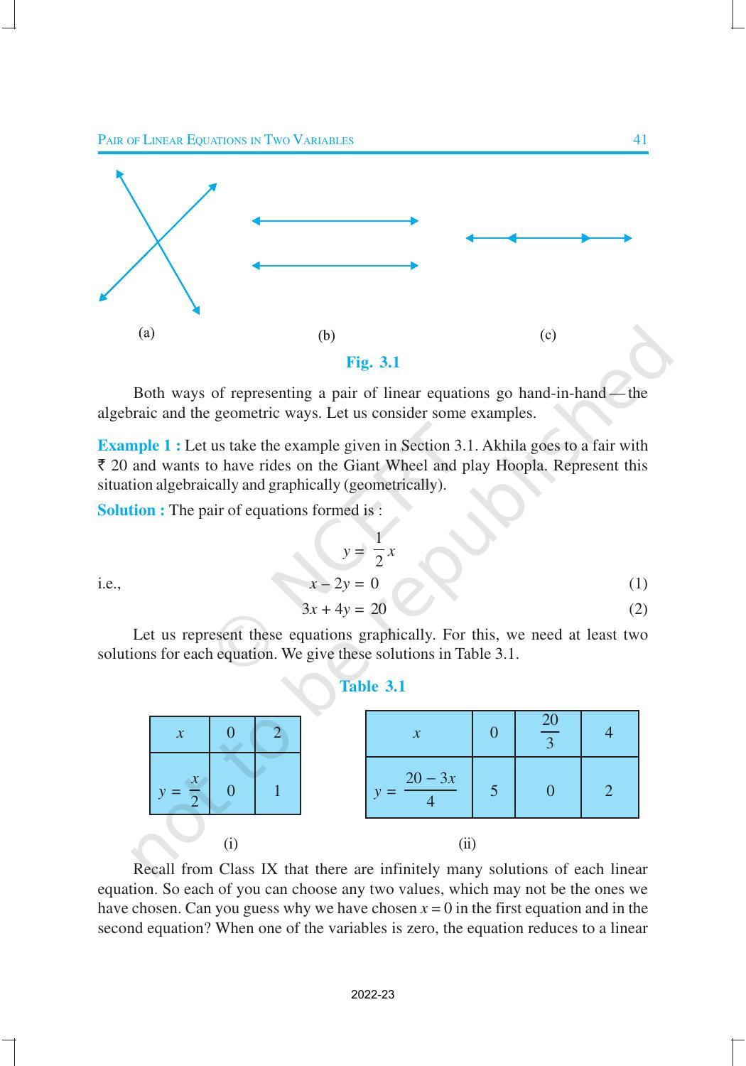 NCERT Book for Class 10 Maths Chapter 3 Pair of Linear Equations in Two Variables - Page 4