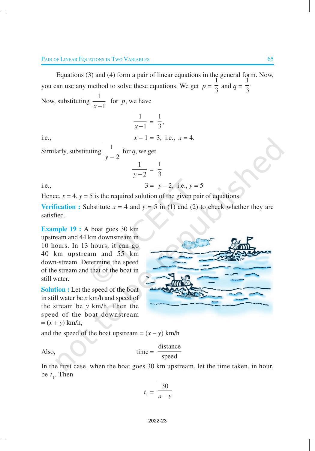 NCERT Book for Class 10 Maths Chapter 3 Pair of Linear Equations in Two Variables - Page 28