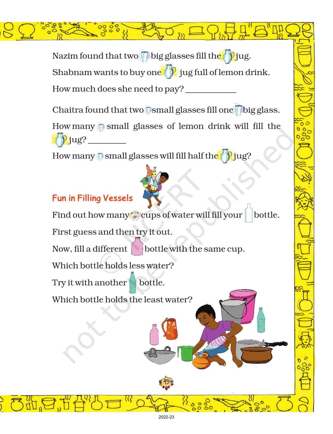 NCERT Book for Class 2 Maths Chapter 7-Jugs and Mugs - Page 3