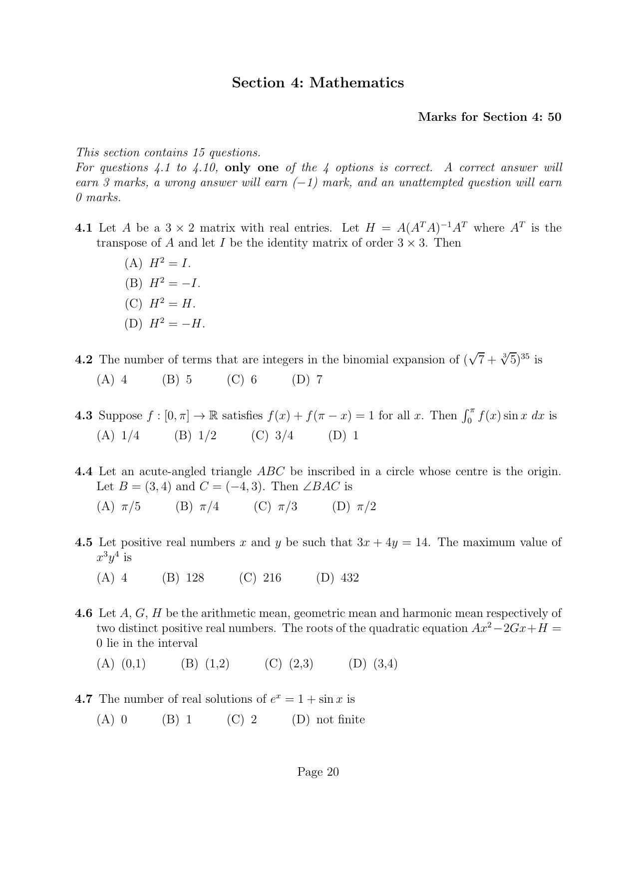 LPU NEST Question Paper 2016 SET A - Page 19