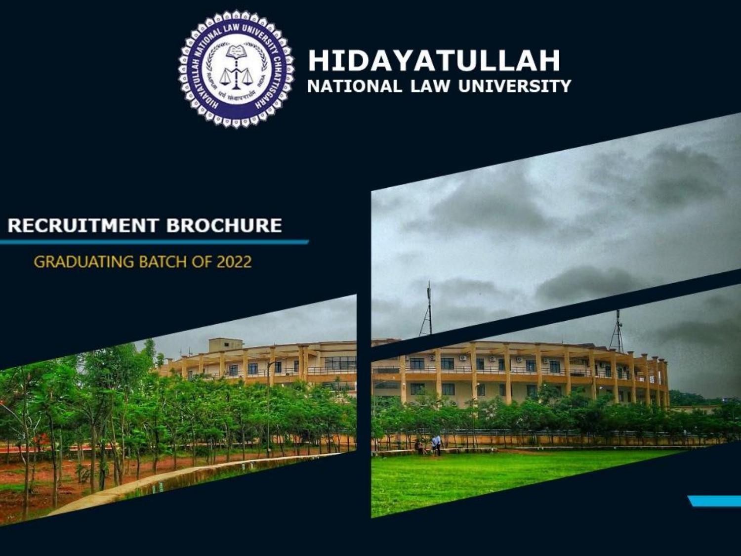 Hidayatullah National Law University - Recruitment Brochure 2022 - Page 1