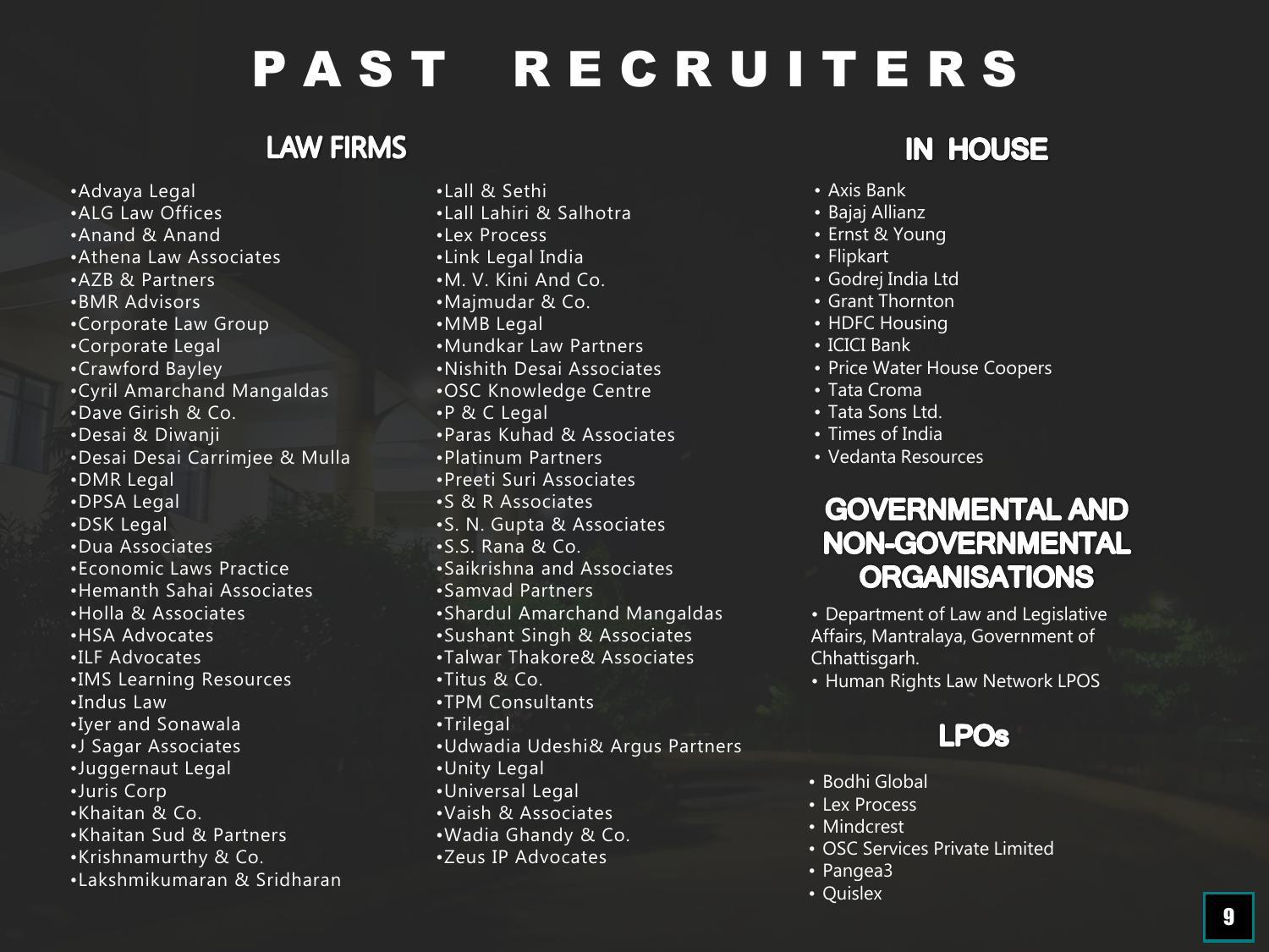 Hidayatullah National Law University - Recruitment Brochure 2022 - Page 11