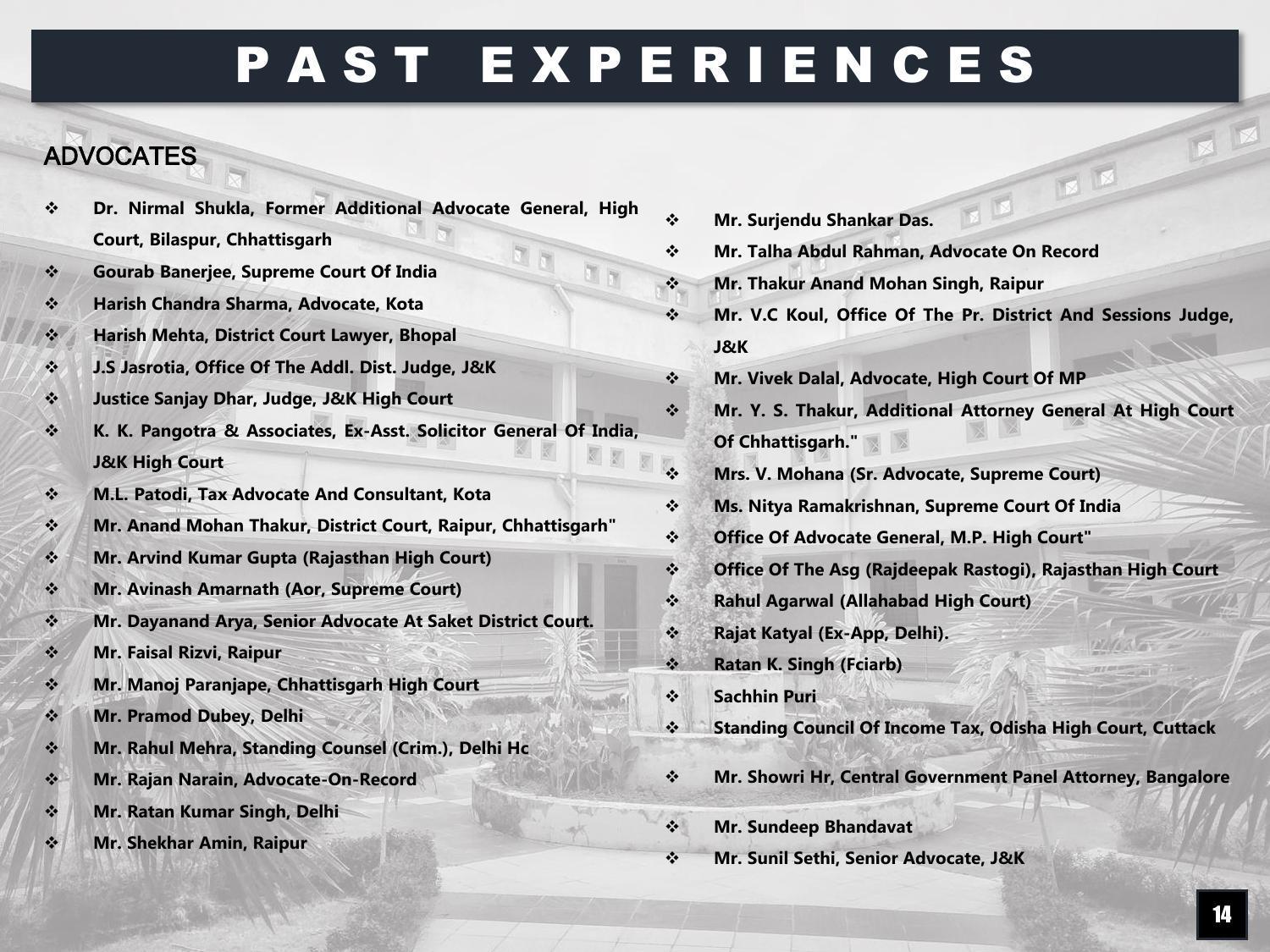 Hidayatullah National Law University - Recruitment Brochure 2022 - Page 16