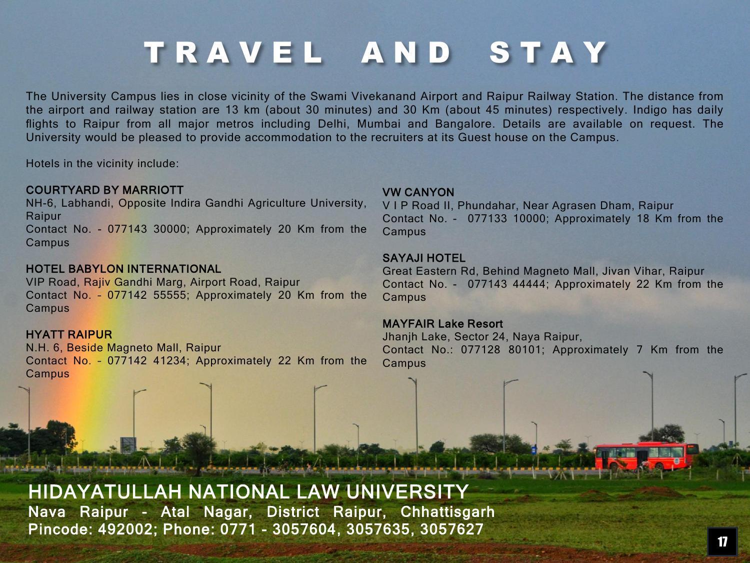 Hidayatullah National Law University - Recruitment Brochure 2022 - Page 19