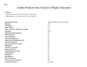 AP EAPCET 2022 - July 8, 2022 Shift 1 - Master Engineering Question Paper With Preliminary Keys