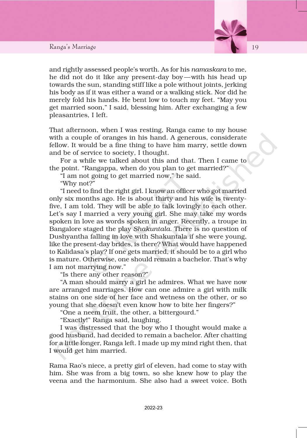 NCERT Book for Class 11 English Snapshots Chapter 3 Ranga’s Marriage - Page 4