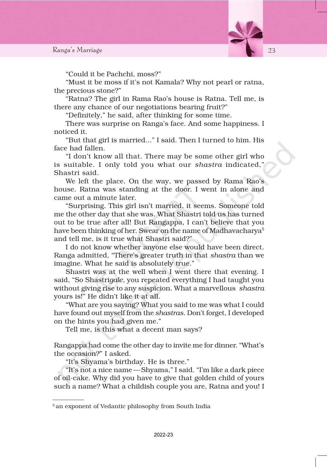 NCERT Book for Class 11 English Snapshots Chapter 3 Ranga’s Marriage - Page 8