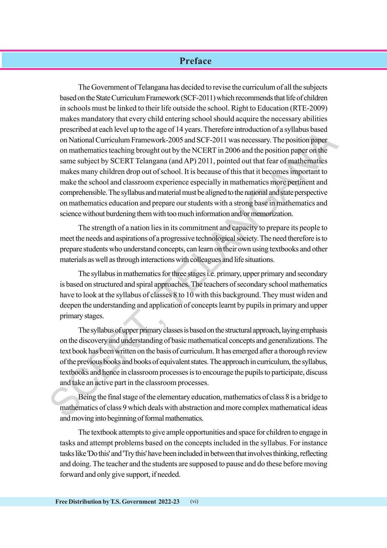 TS SCERT Class 8 Maths Path 1 (Telugu Medium) Text Book - Page 8