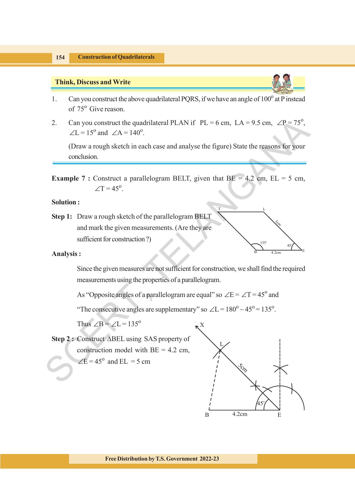 TS SCERT Class 8 Maths Path 1 (Telugu Medium) Text Book - Page 105