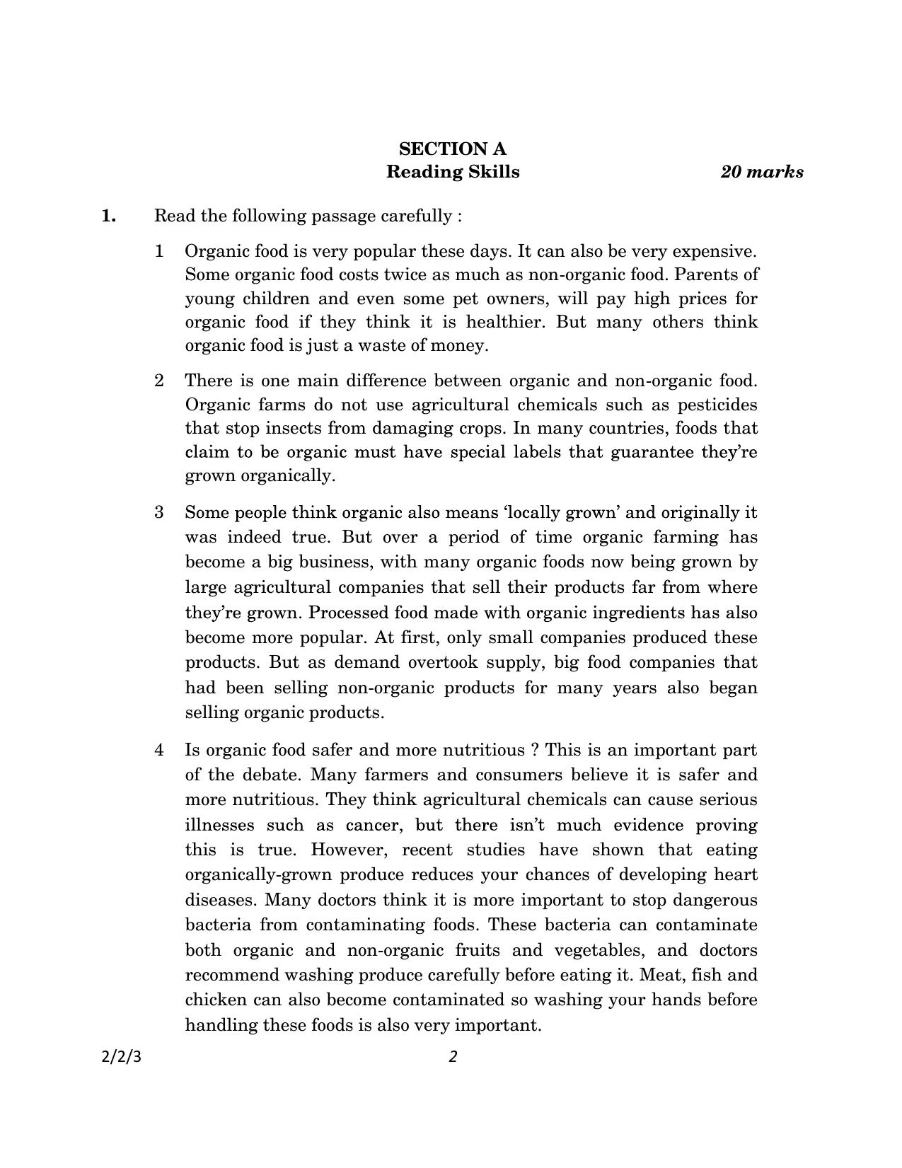 CBSE Class 10 2-2-3_English Language And Literature 2023 Question Paper - Page 2