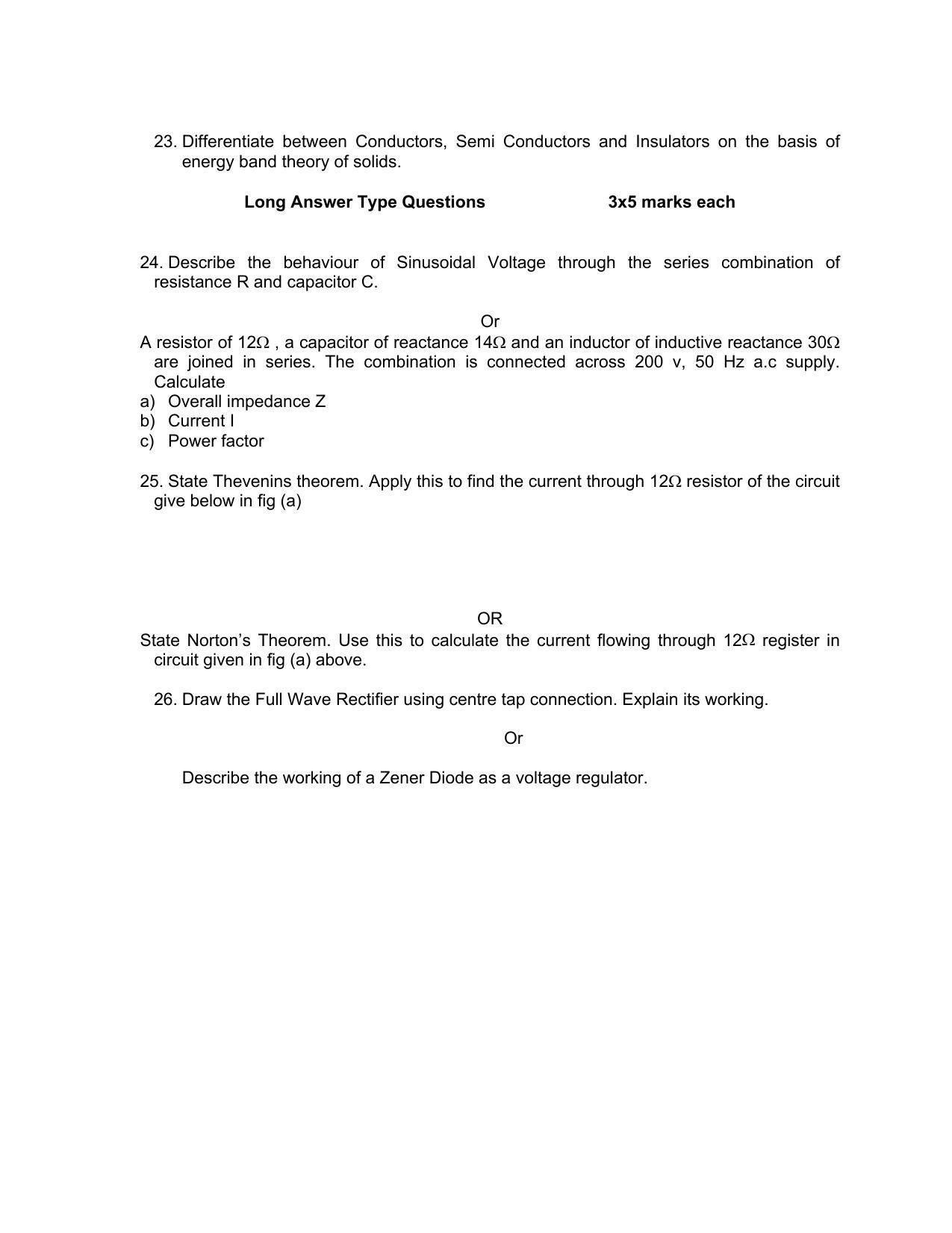 JKBOSE Class 11 Electronics Model Question Paper 2023 - Page 3