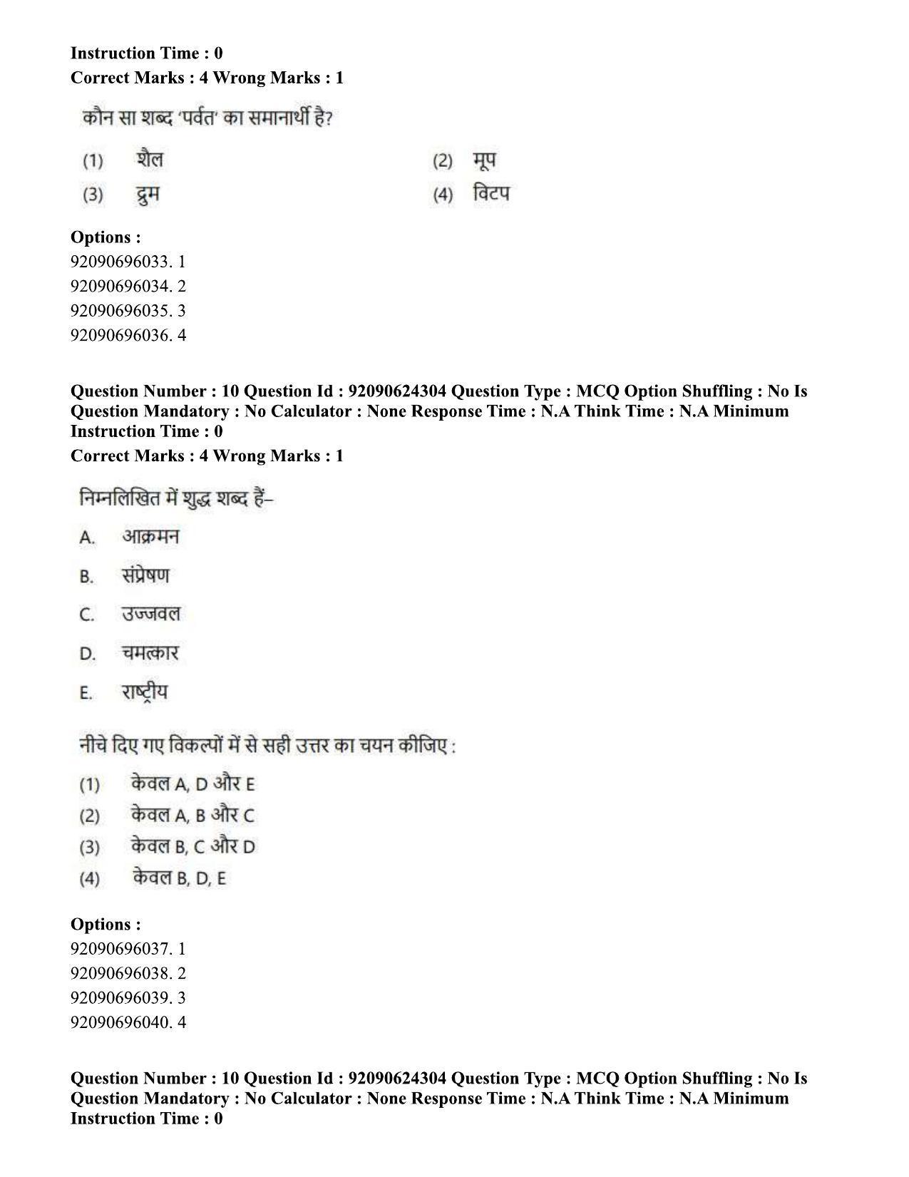 CUET PG 2023: LAQP03 - Sanskrit (Hin) - Shift 3 (24-06-2023) Question Paper  - Page 15