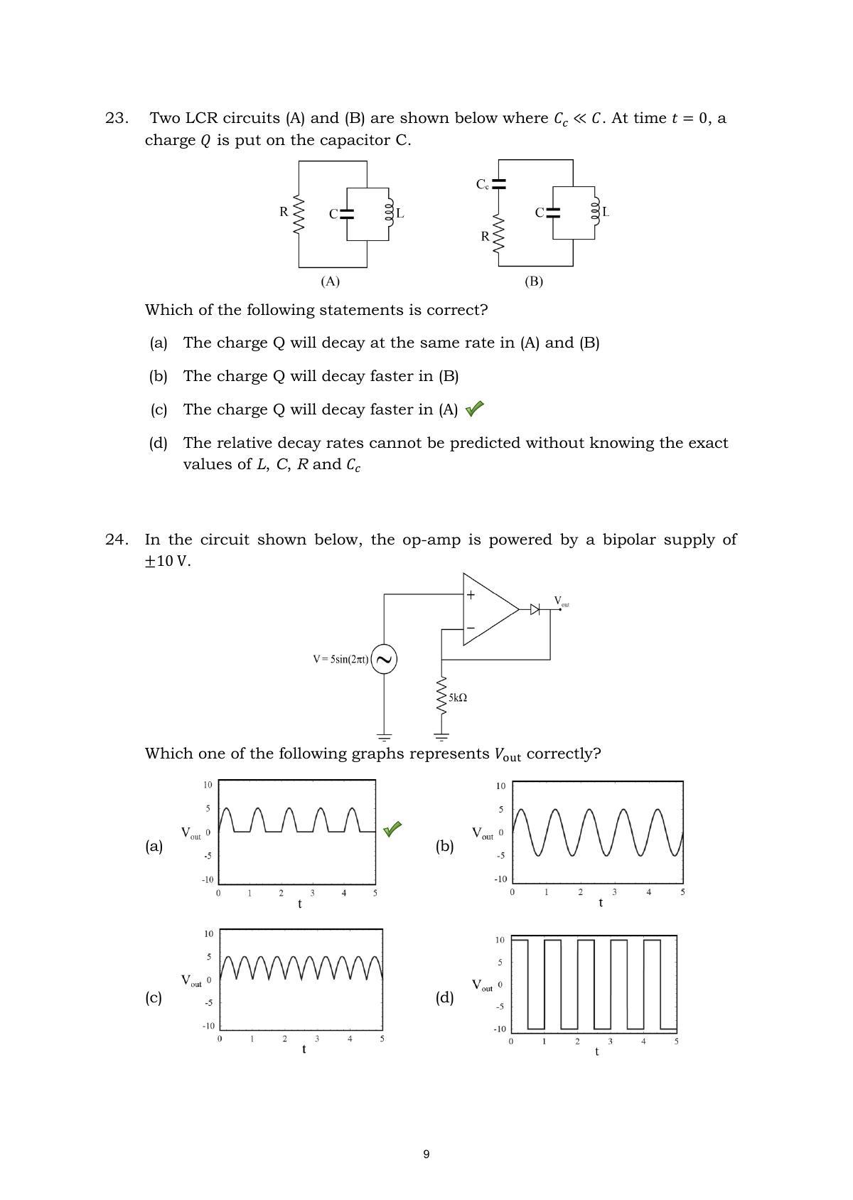 TIFR GS 2015 Physics Y Question Paper - Page 9