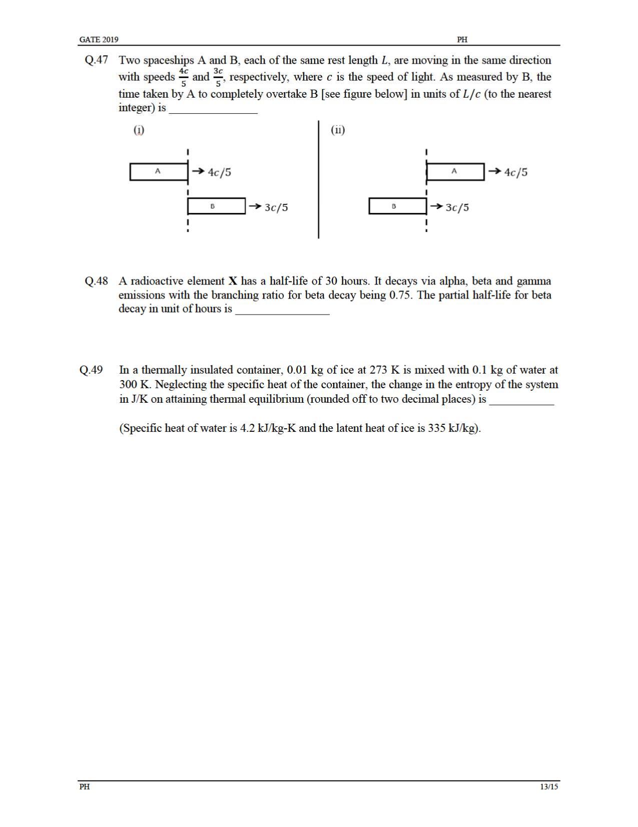 GATE 2019 Physics (PH) Question Paper - Page 16