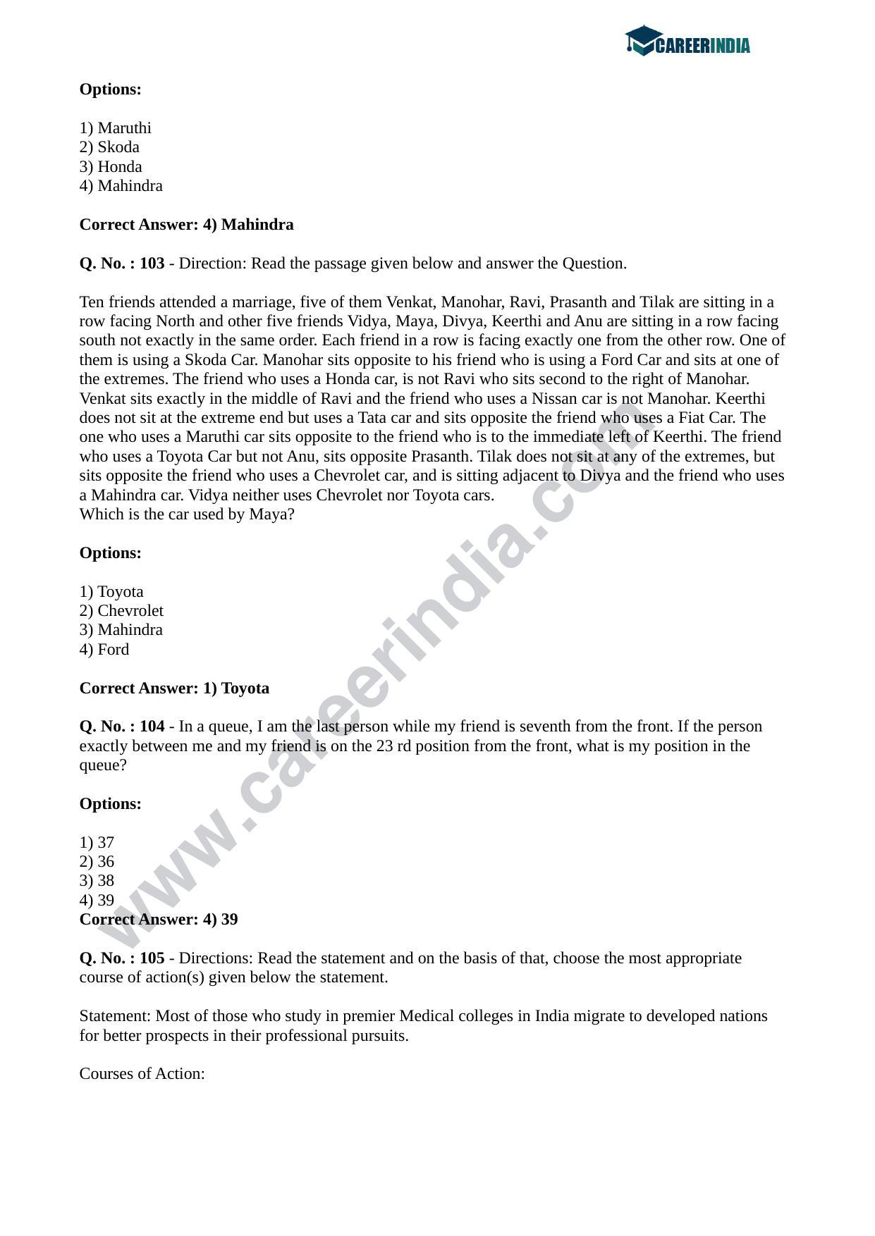 CLAT 2018 UG Question Paper - Page 40