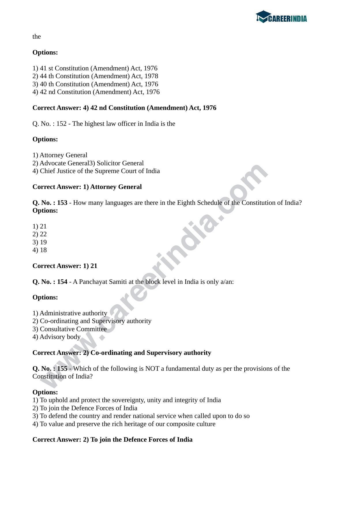 CLAT 2018 UG Question Paper - Page 56
