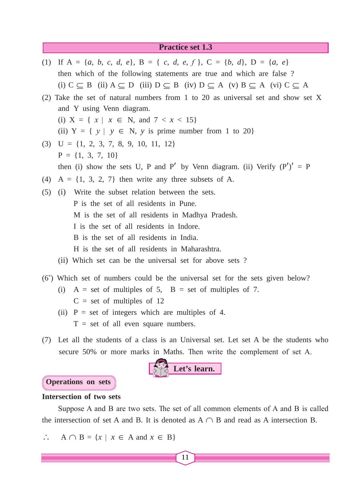 Maharashtra Board Class 9 Maths (Part 1) Textbook - Page 21