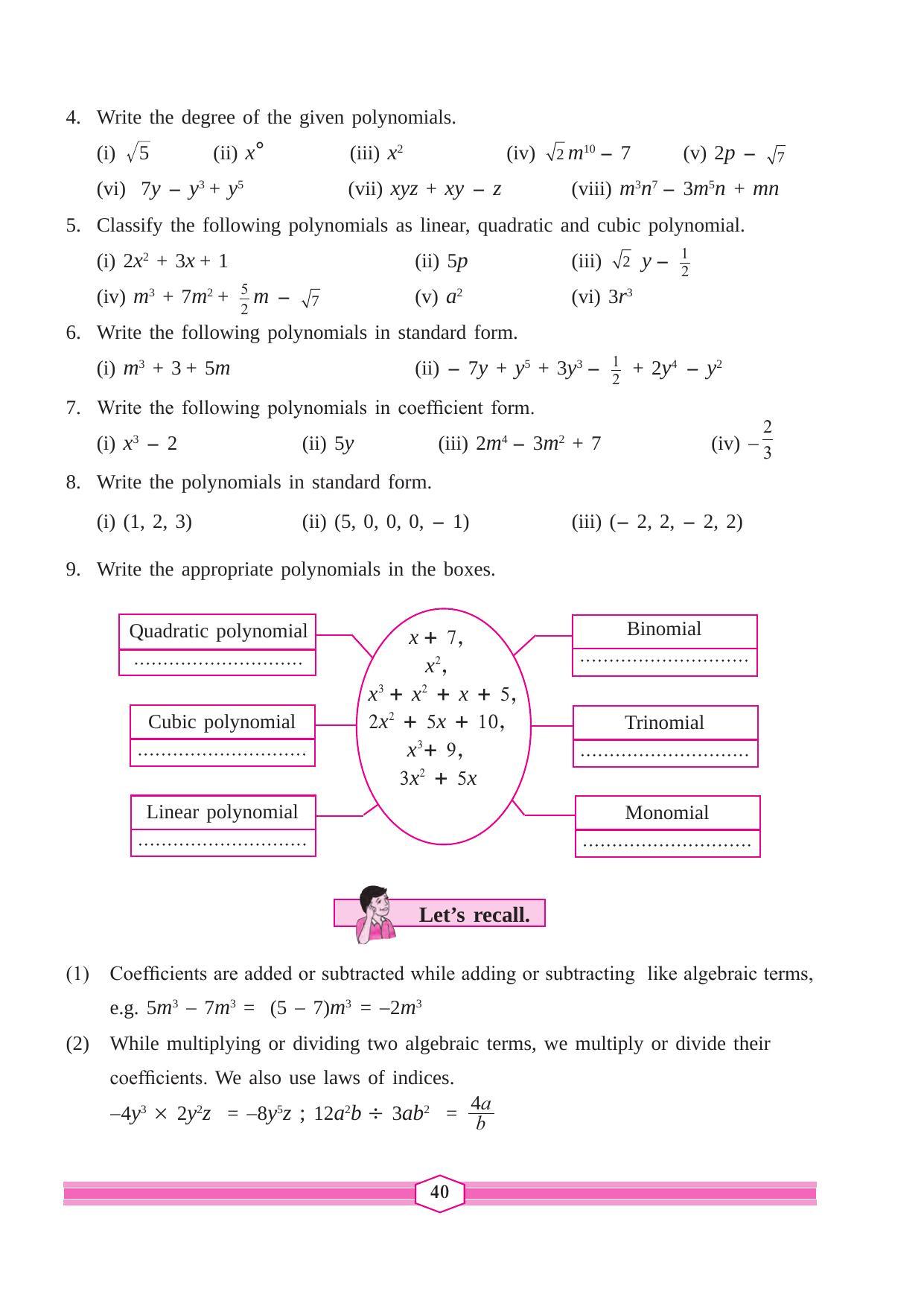 Maharashtra Board Class 9 Maths (Part 1) Textbook - Page 50