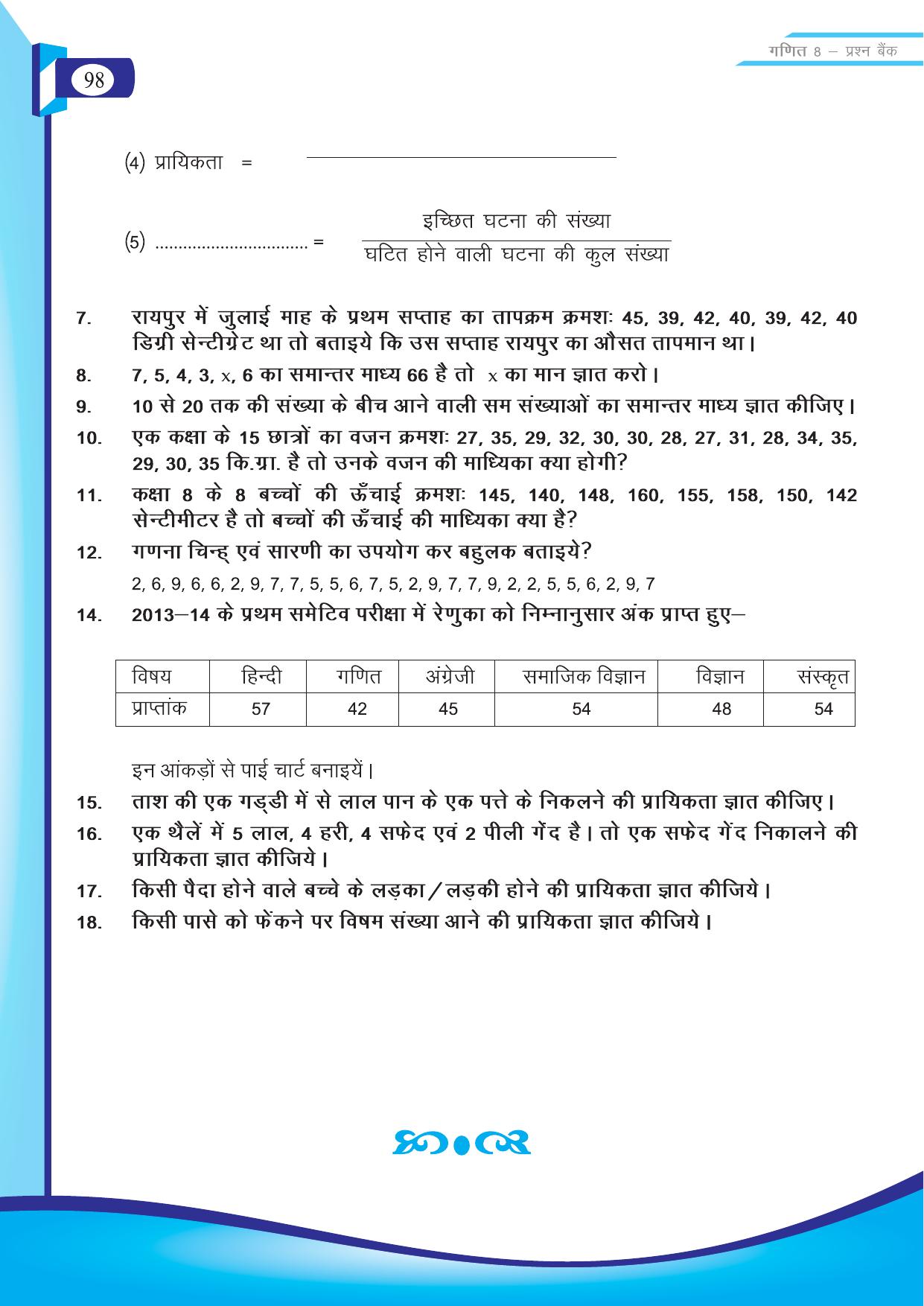 Chhattisgarh Board Class 8 Maths Question Bank - Page 15