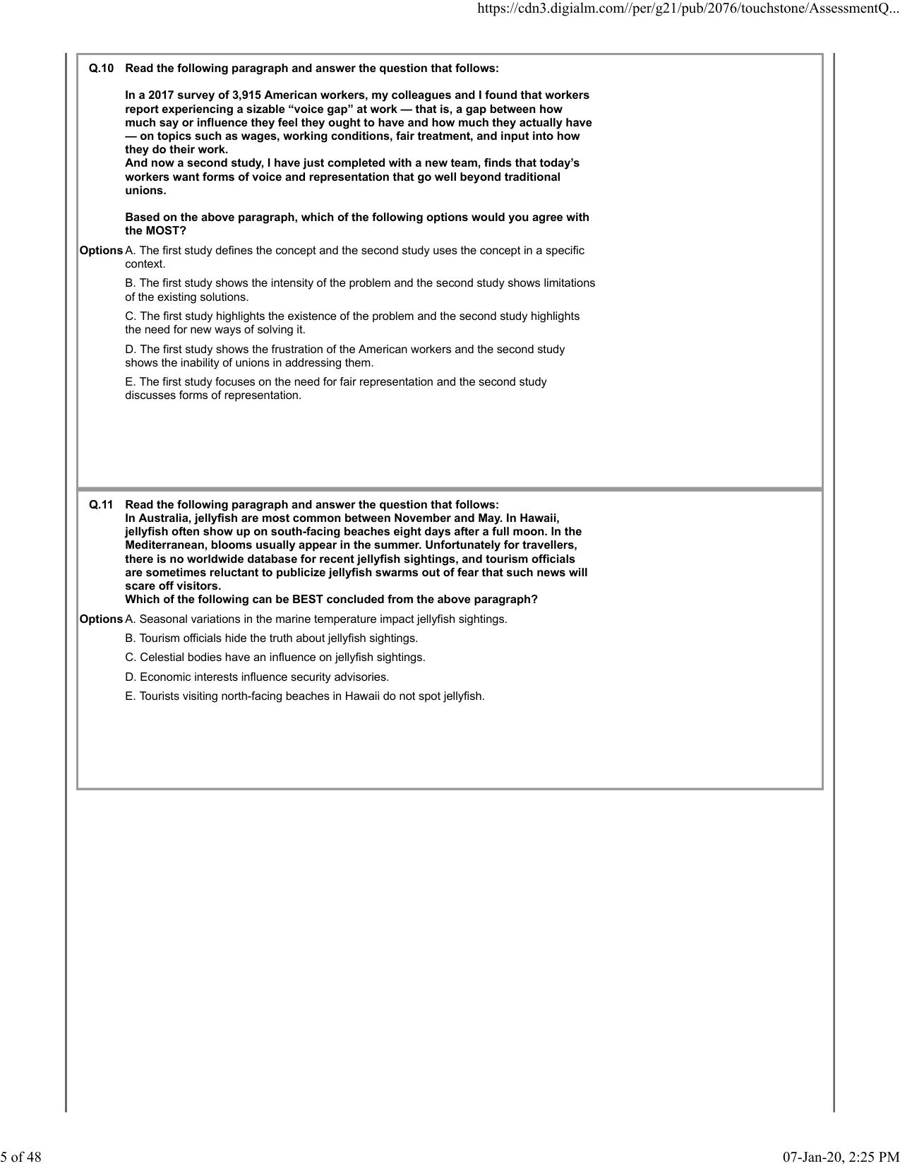 XAT 2020 Question Paper - Page 5