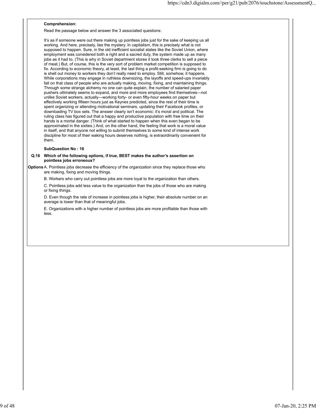 XAT 2020 Question Paper - Page 9