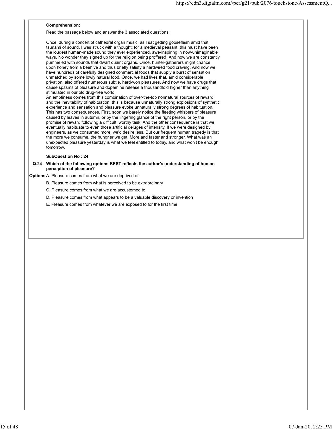 XAT 2020 Question Paper - Page 15