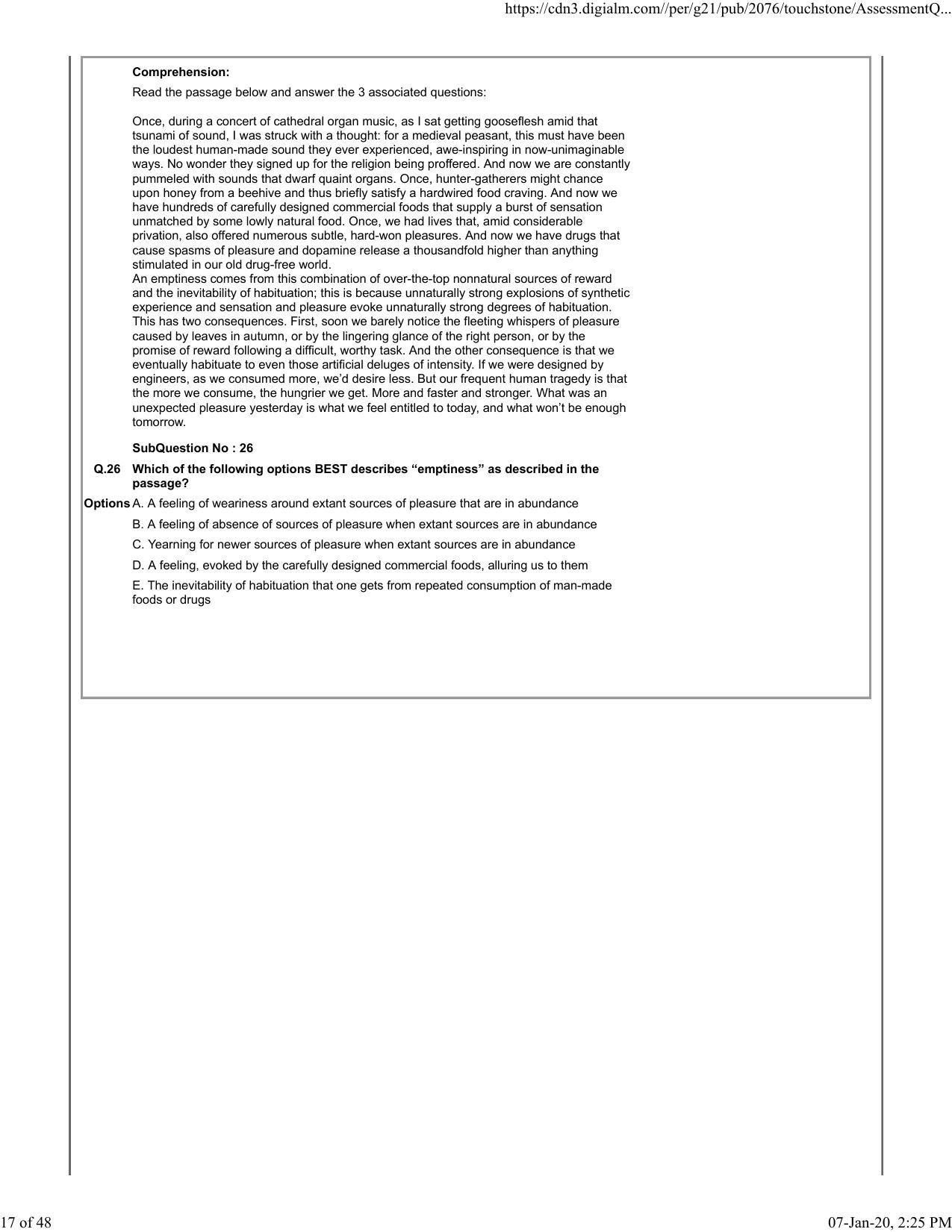 XAT 2020 Question Paper - Page 17