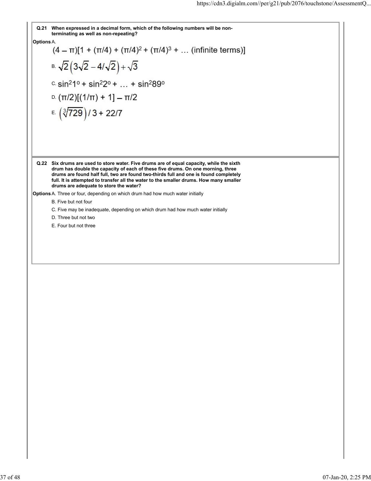 XAT 2020 Question Paper - Page 37