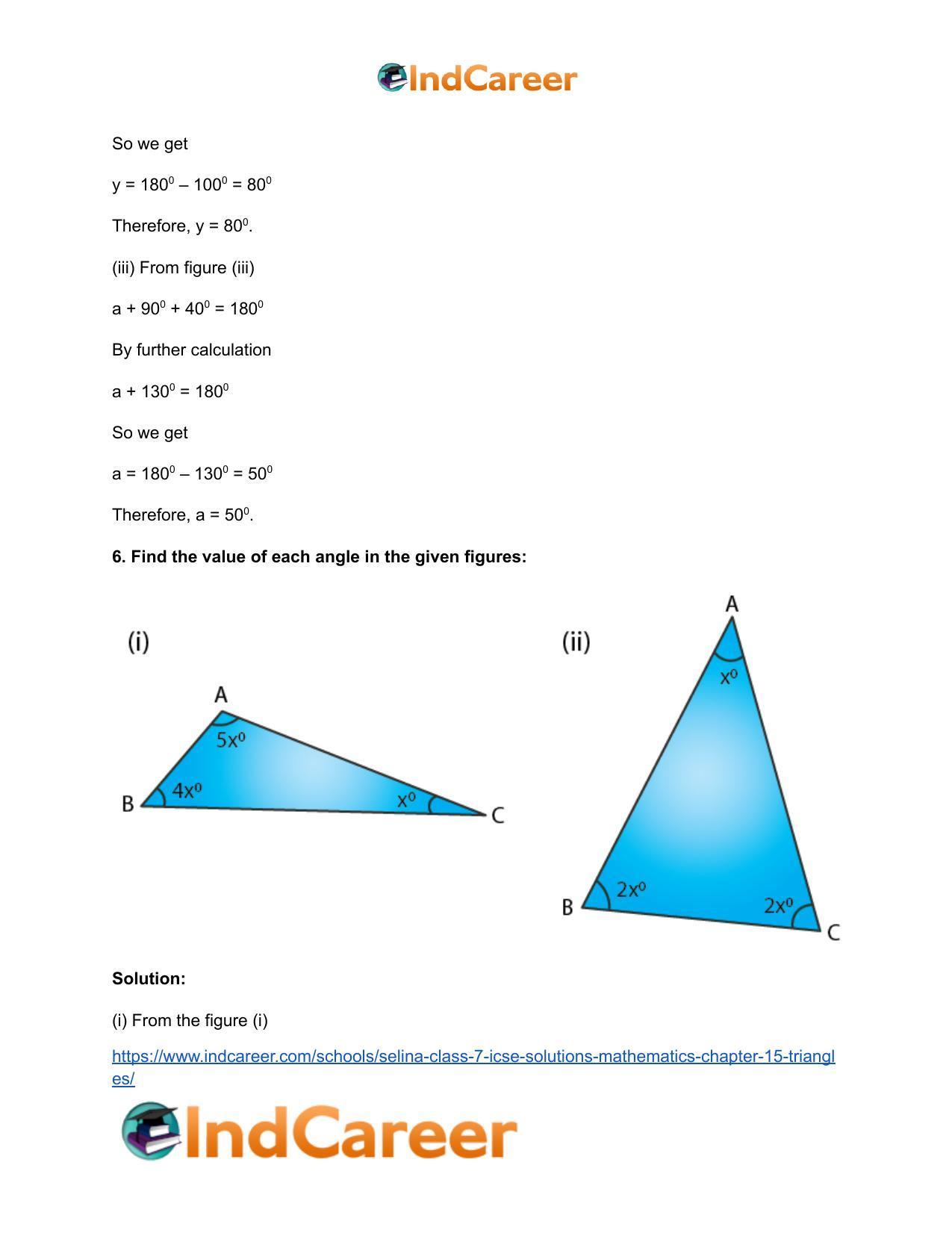 Selina Class 7 ICSE Solutions Mathematics : Chapter 15- Triangles - Page 6