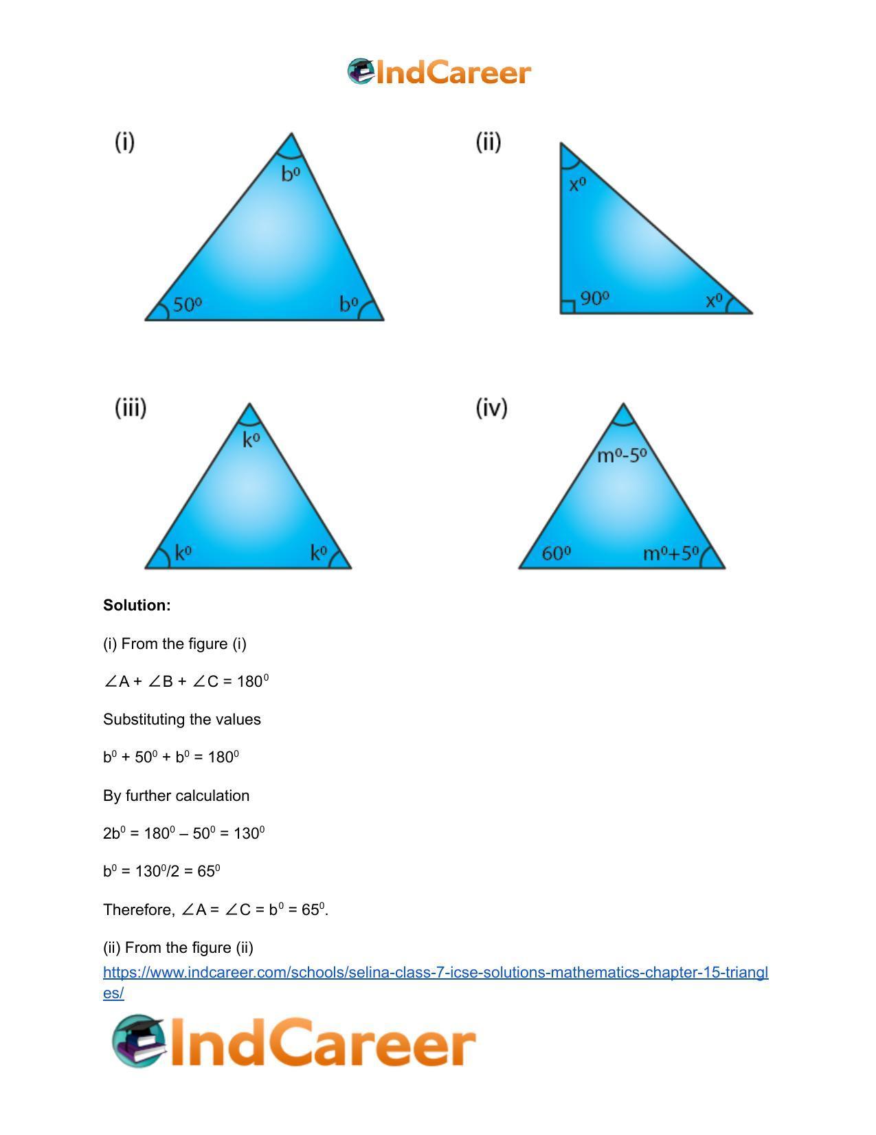 Selina Class 7 ICSE Solutions Mathematics : Chapter 15- Triangles - Page 8