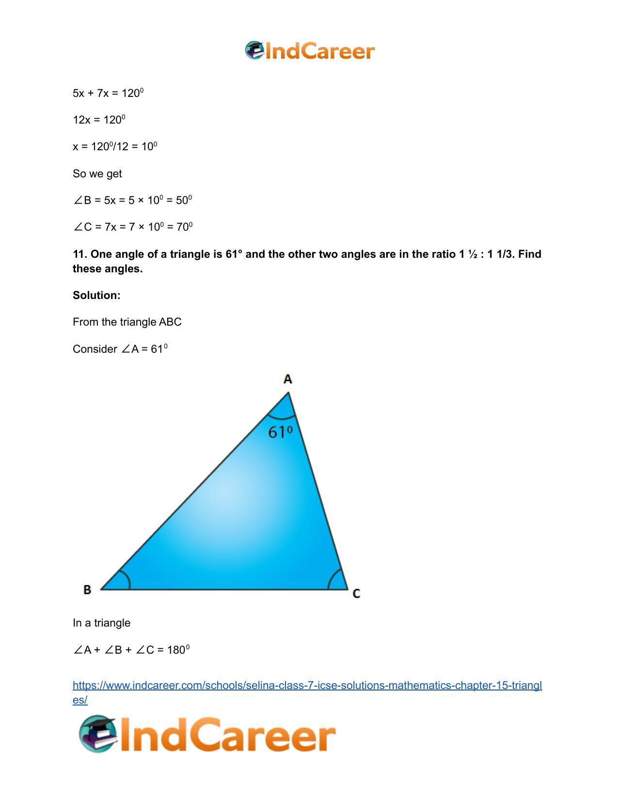 Selina Class 7 ICSE Solutions Mathematics : Chapter 15- Triangles - Page 14