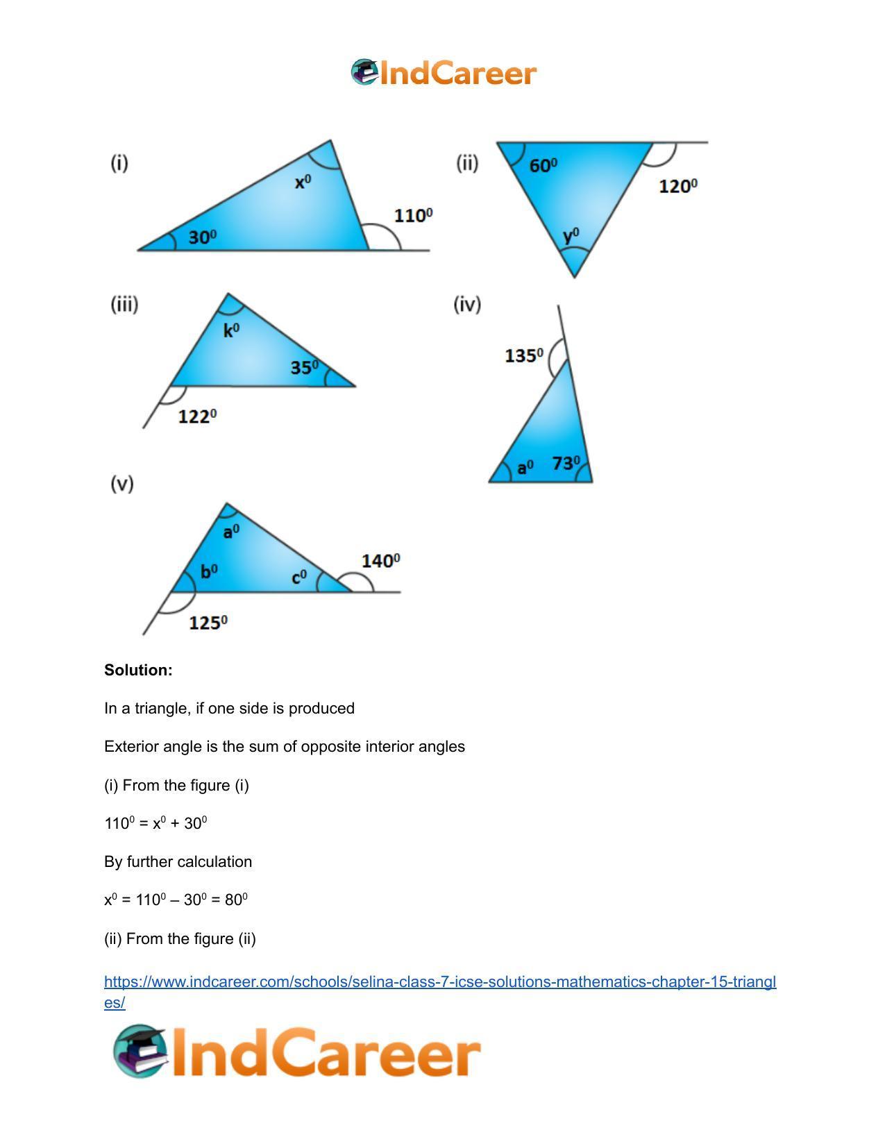 Selina Class 7 ICSE Solutions Mathematics : Chapter 15- Triangles - Page 16