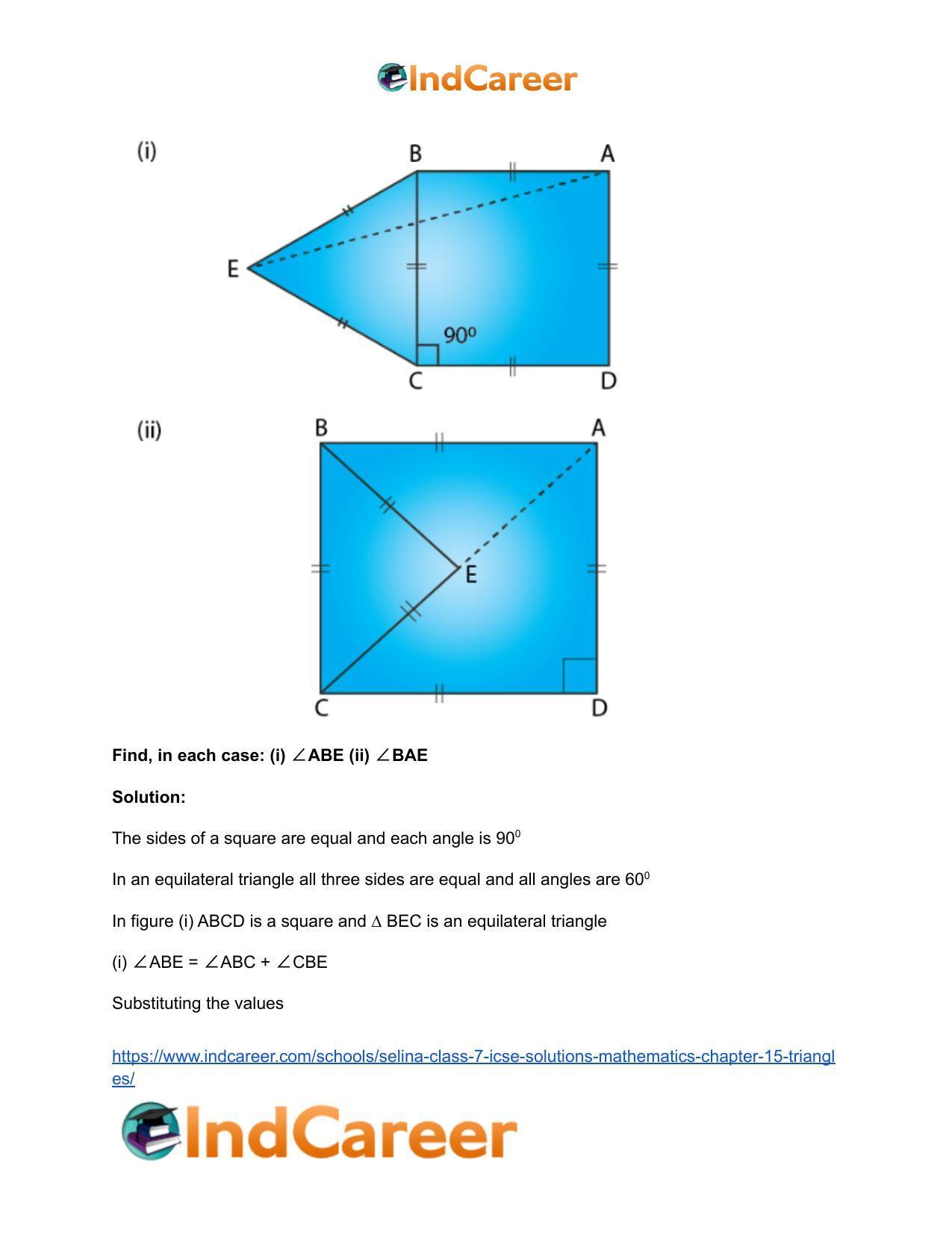 Selina Class 7 ICSE Solutions Mathematics : Chapter 15- Triangles - Page 38