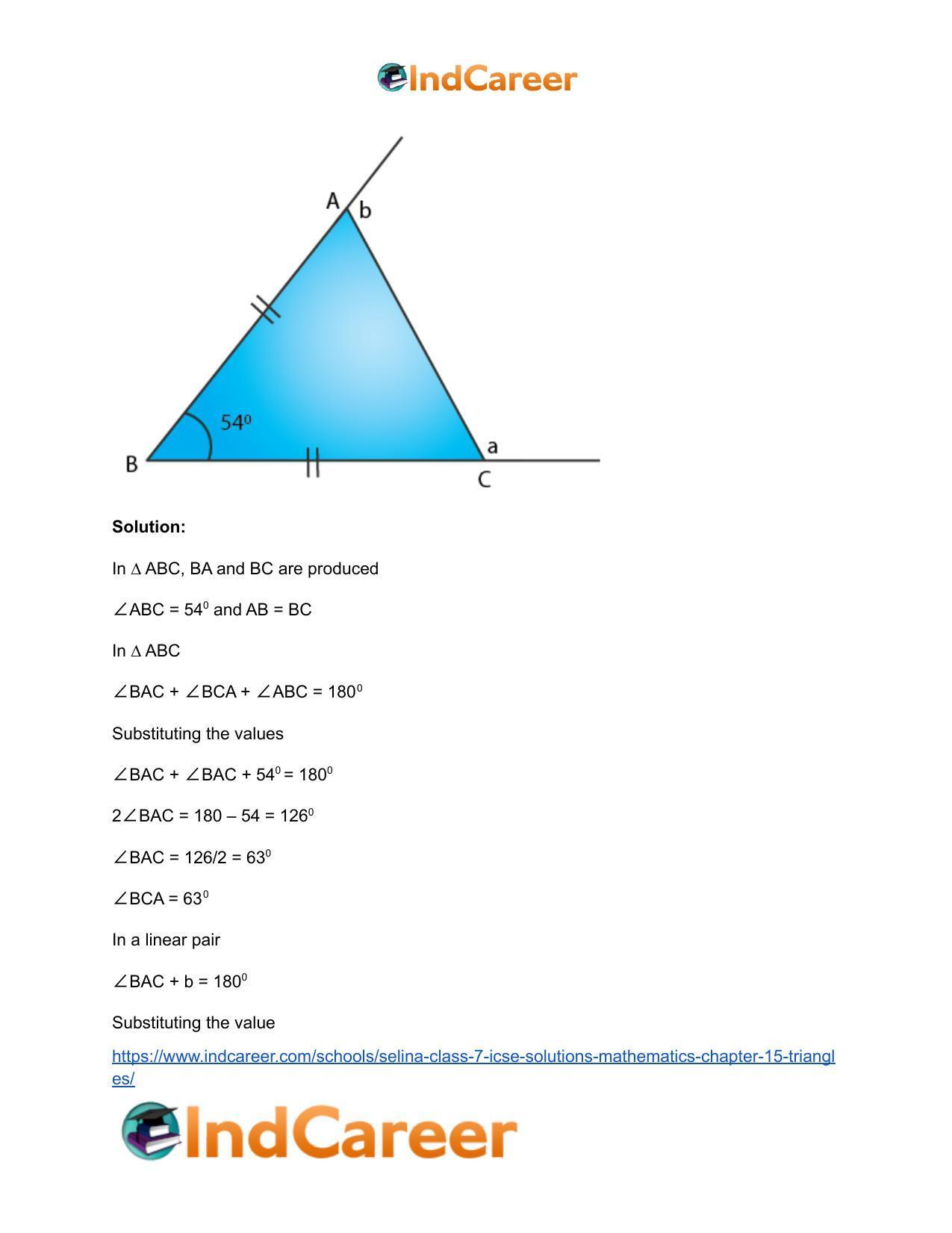 Selina Class 7 ICSE Solutions Mathematics : Chapter 15- Triangles - Page 40