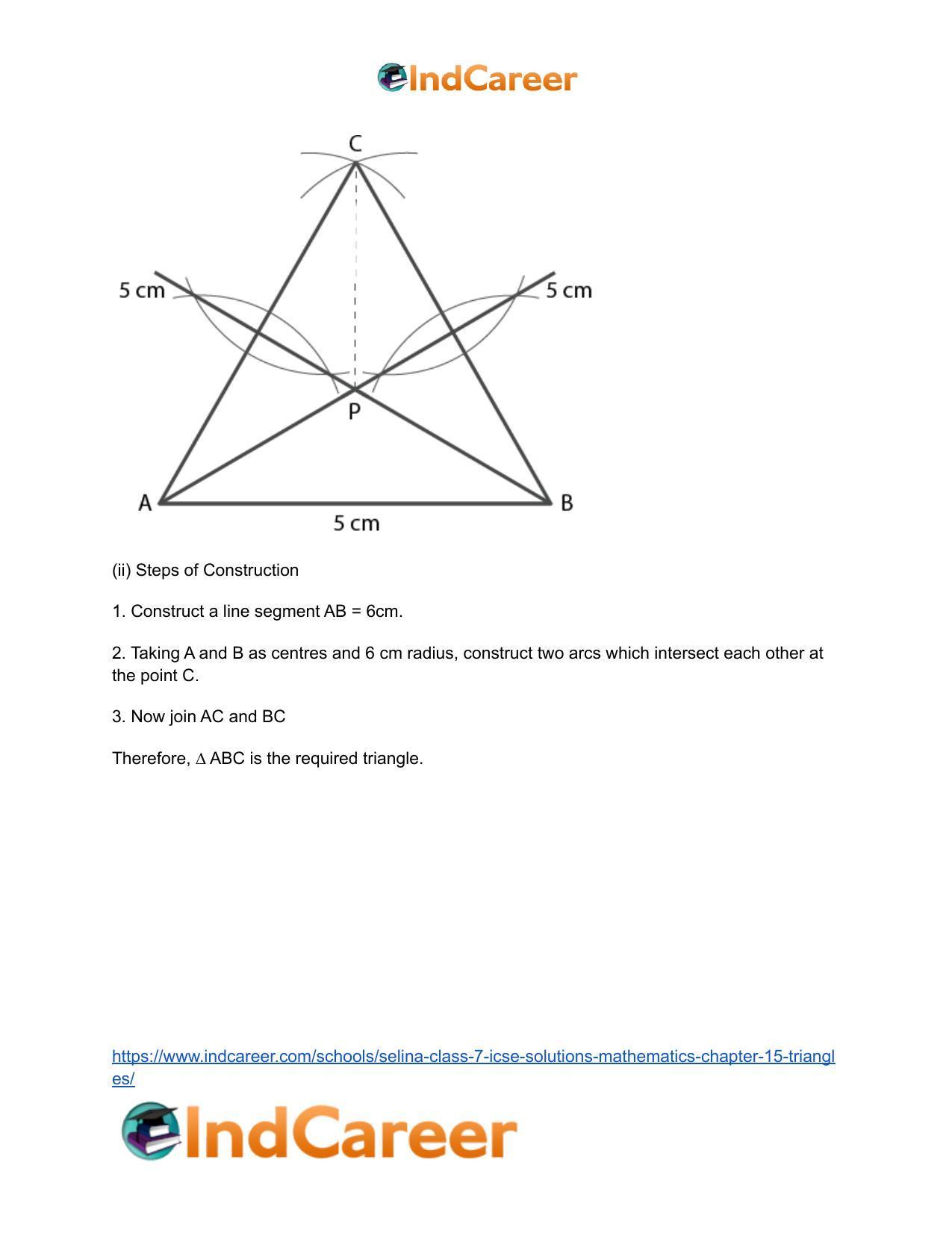 Selina Class 7 ICSE Solutions Mathematics : Chapter 15- Triangles - Page 57