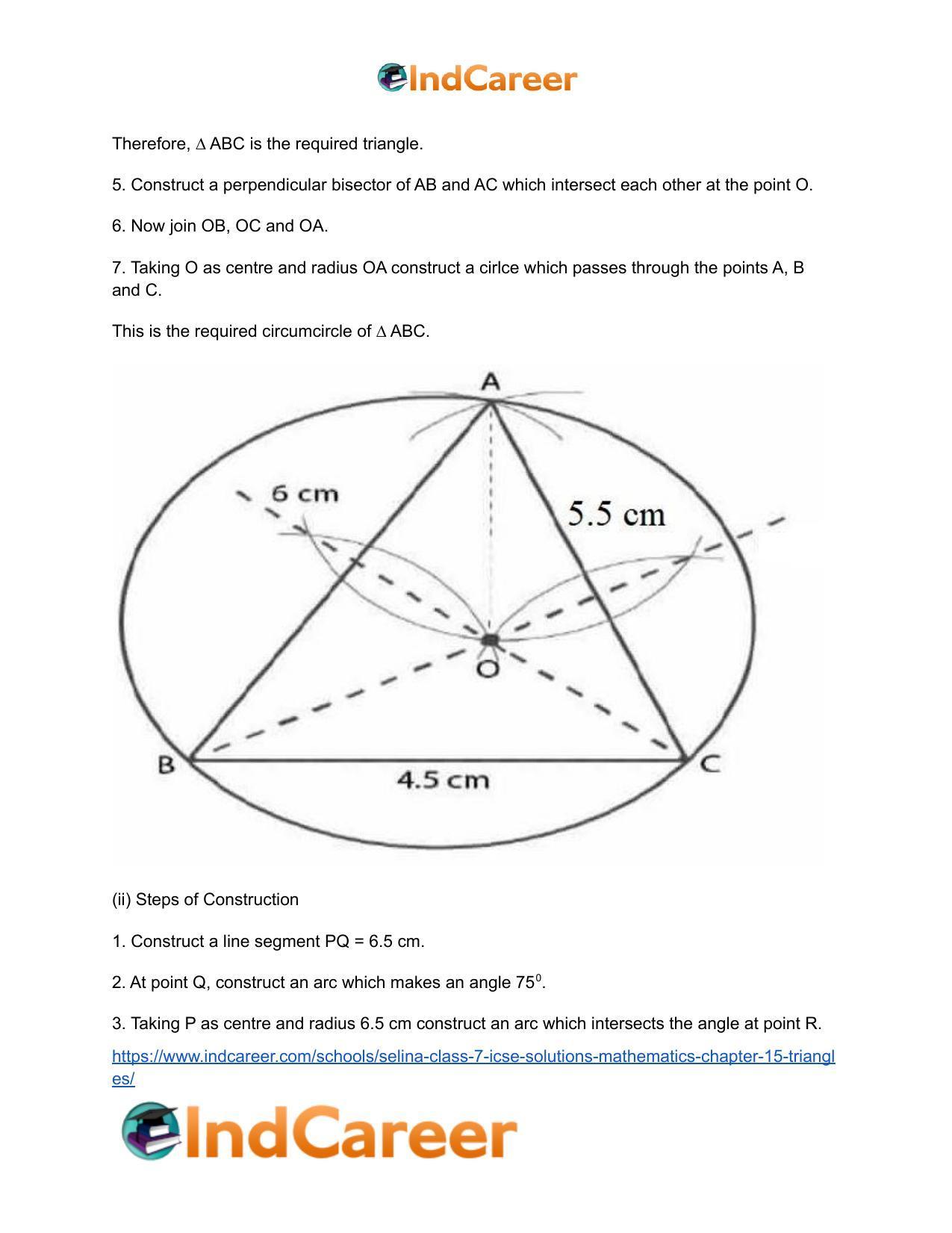 Selina Class 7 ICSE Solutions Mathematics : Chapter 15- Triangles - Page 59