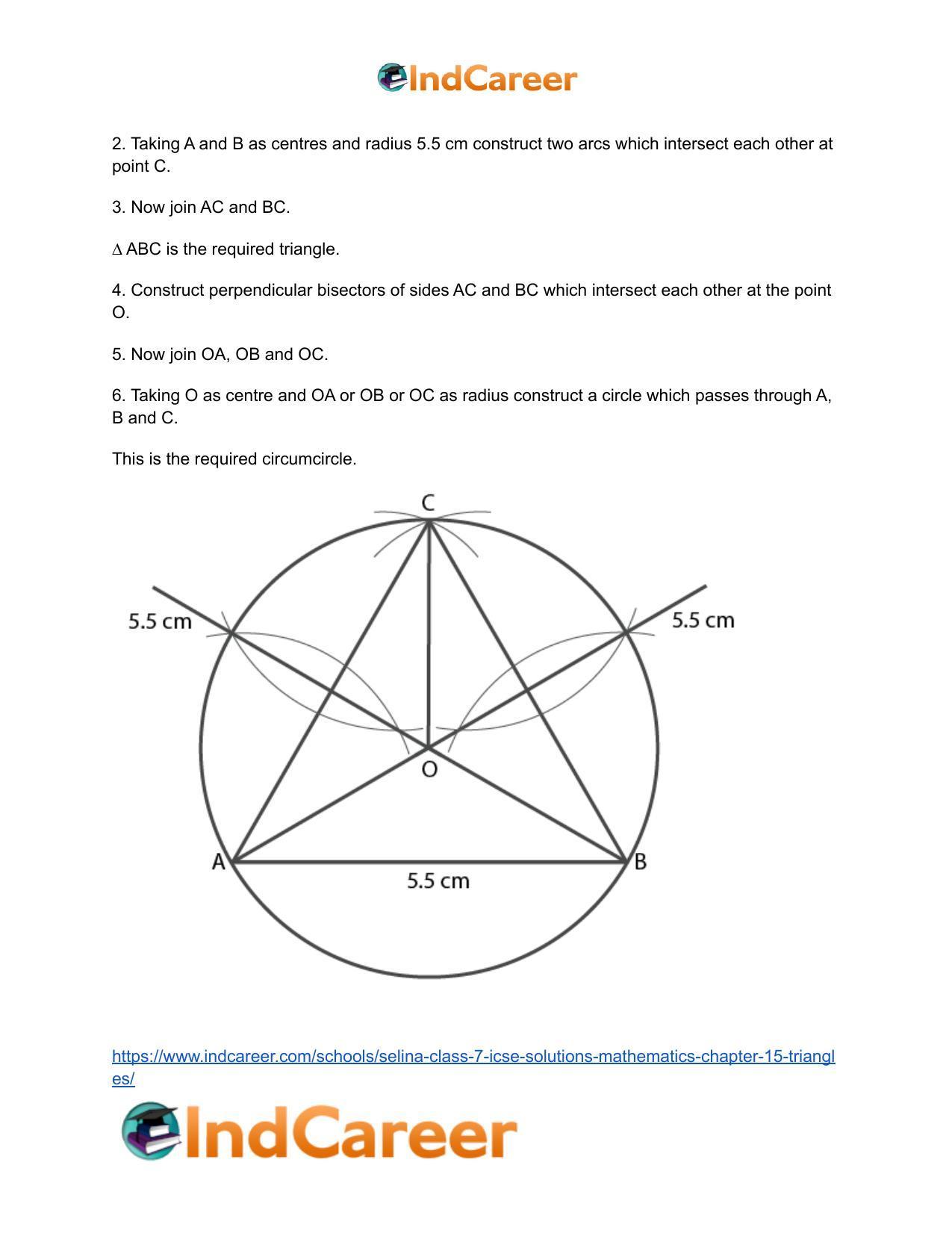 Selina Class 7 ICSE Solutions Mathematics : Chapter 15- Triangles - Page 61