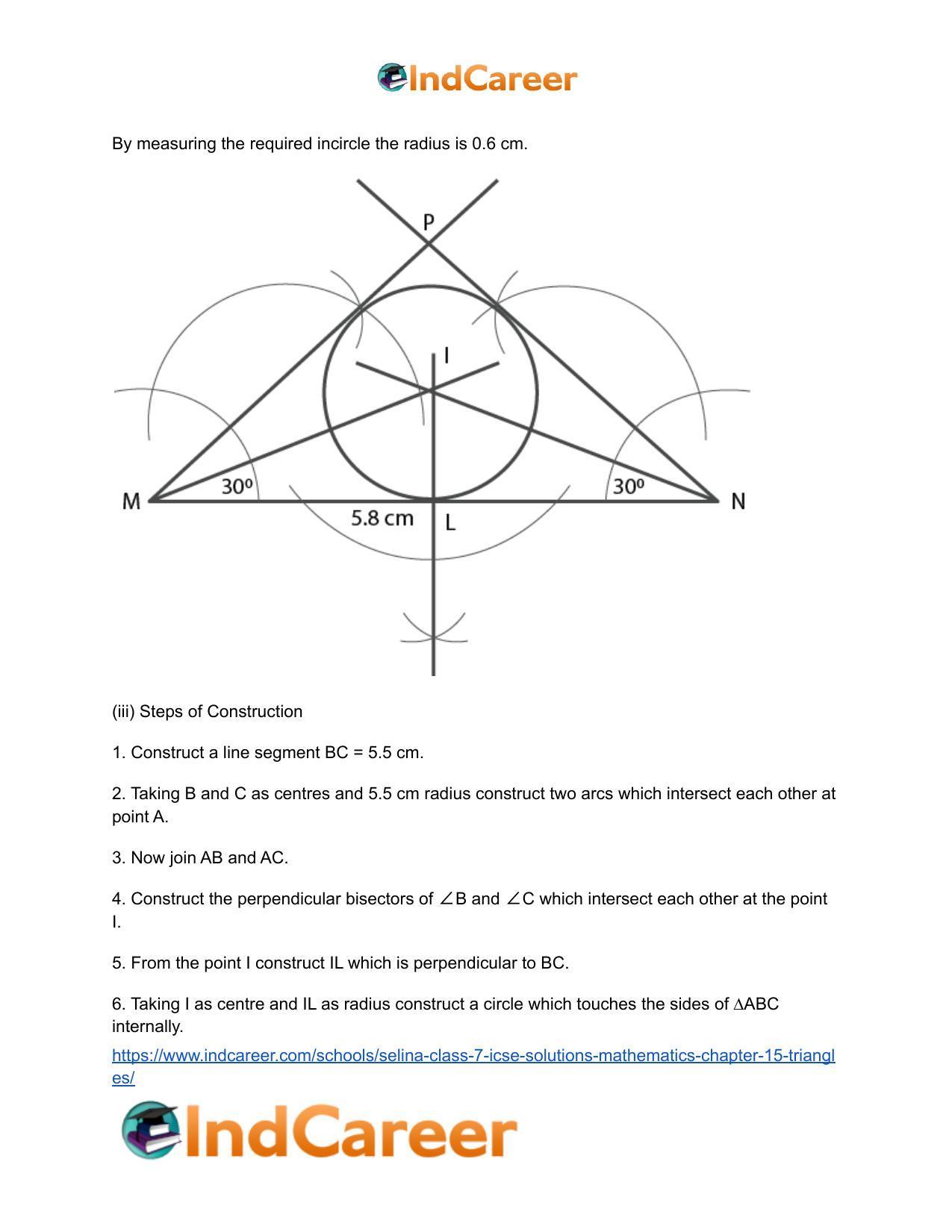 Selina Class 7 ICSE Solutions Mathematics : Chapter 15- Triangles - Page 112