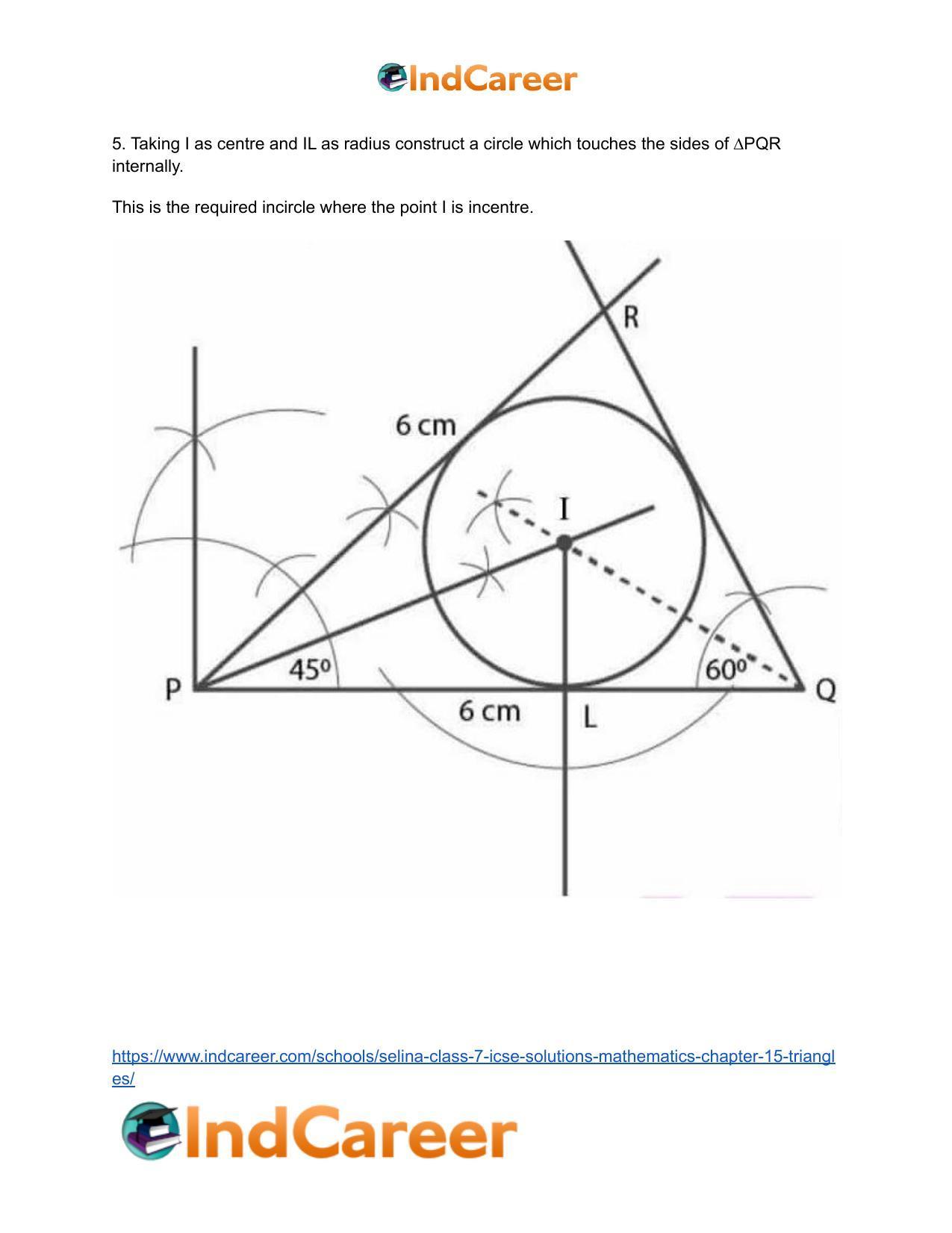 Selina Class 7 ICSE Solutions Mathematics : Chapter 15- Triangles - Page 114