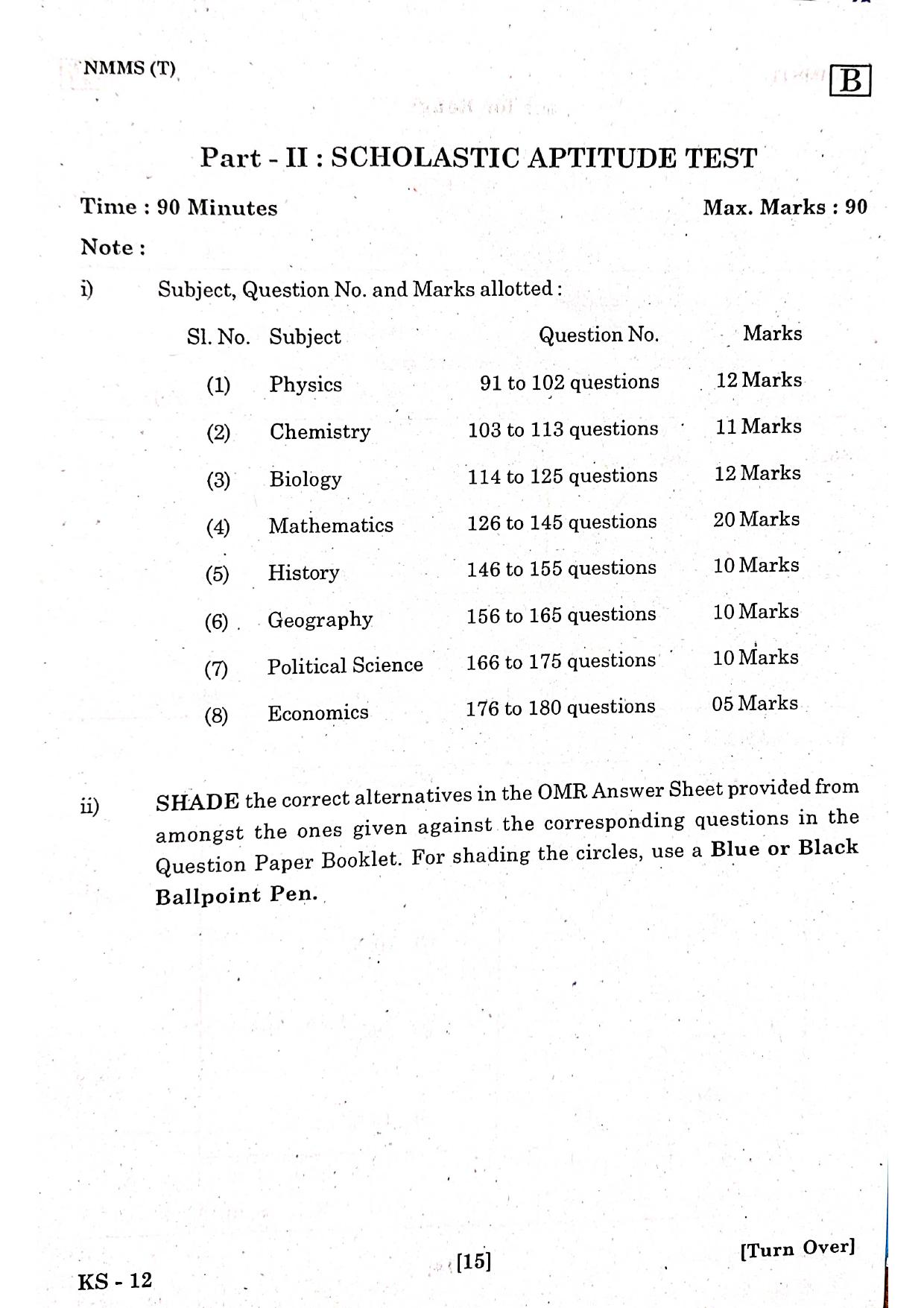 NMMS Feb 2021 - Booklet Code-B (Telugu Medium) - Page 13