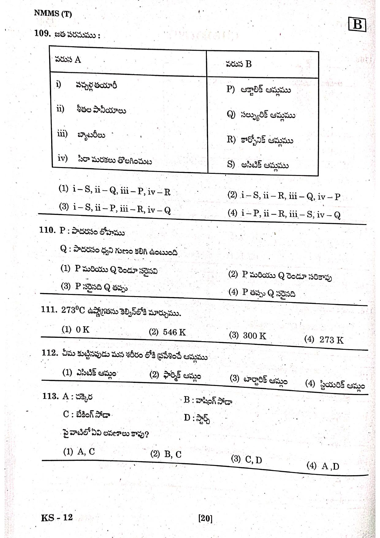 NMMS Feb 2021 - Booklet Code-B (Telugu Medium) - Page 18