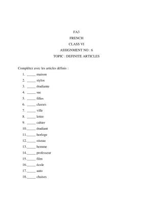CBSE Worksheets for Class 6 French Practice Assignment 5