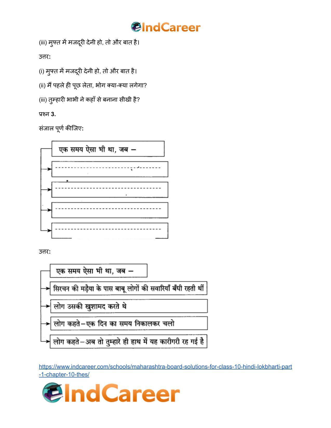 Maharashtra Board Solutions for Class 10- Hindi Lokbharti (Part 1): Chapter 10- ठेस - Page 10