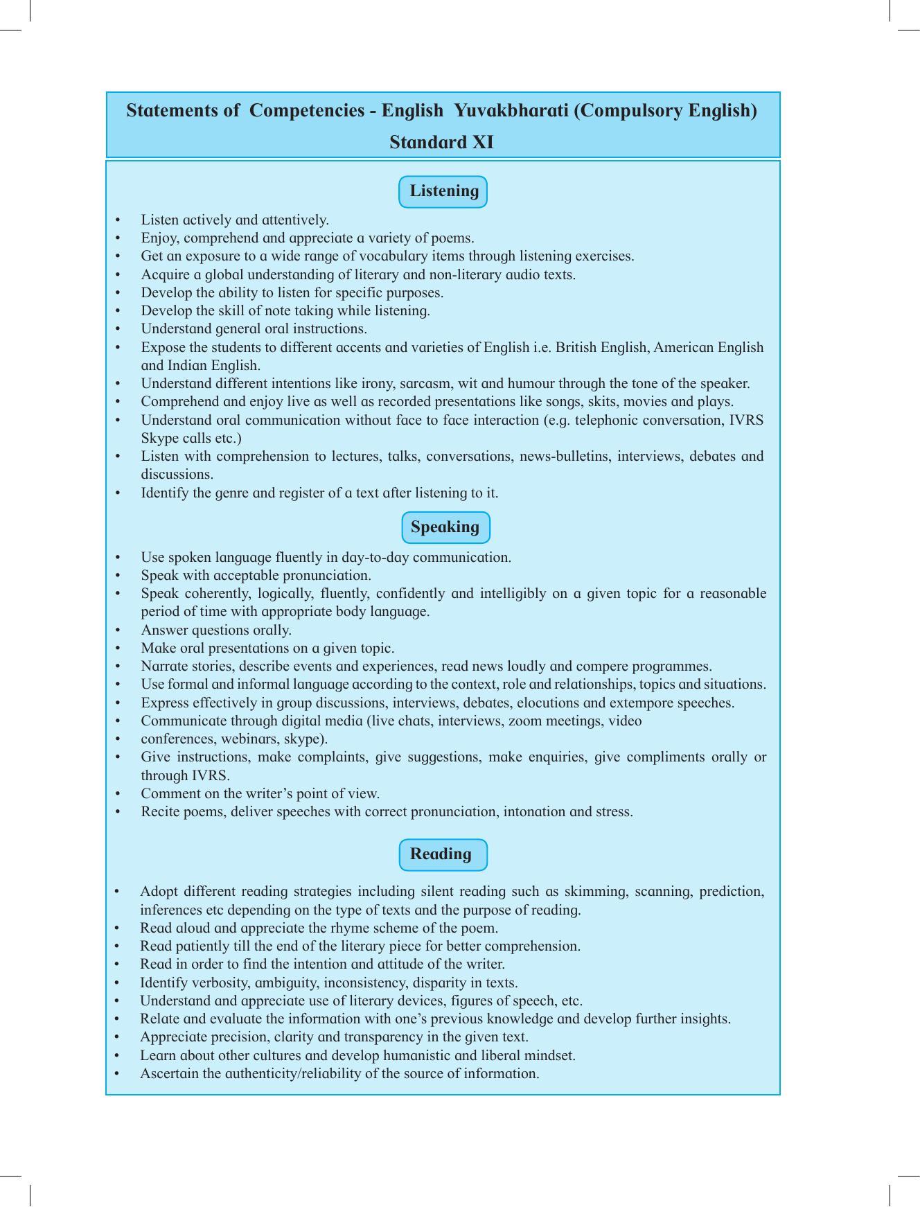 Maharashtra Board Class 11 English Textbook - Page 10