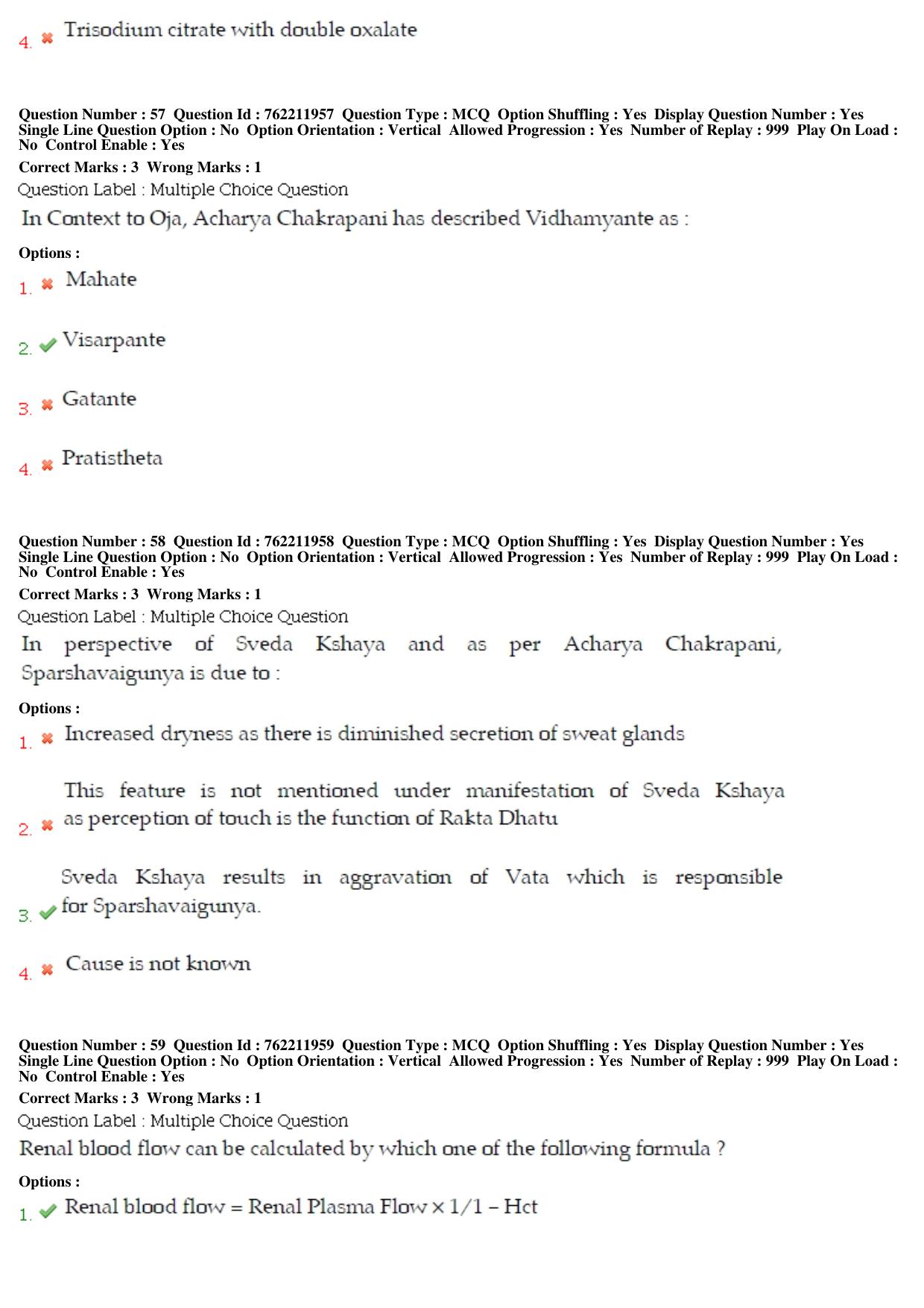 BHU RET Kriya Sharir 2019 Question Paper - Page 28