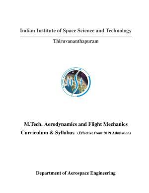 M.Tech in Aerodynamics and Flight Mechanics IIST ,Thiruvananthapuram